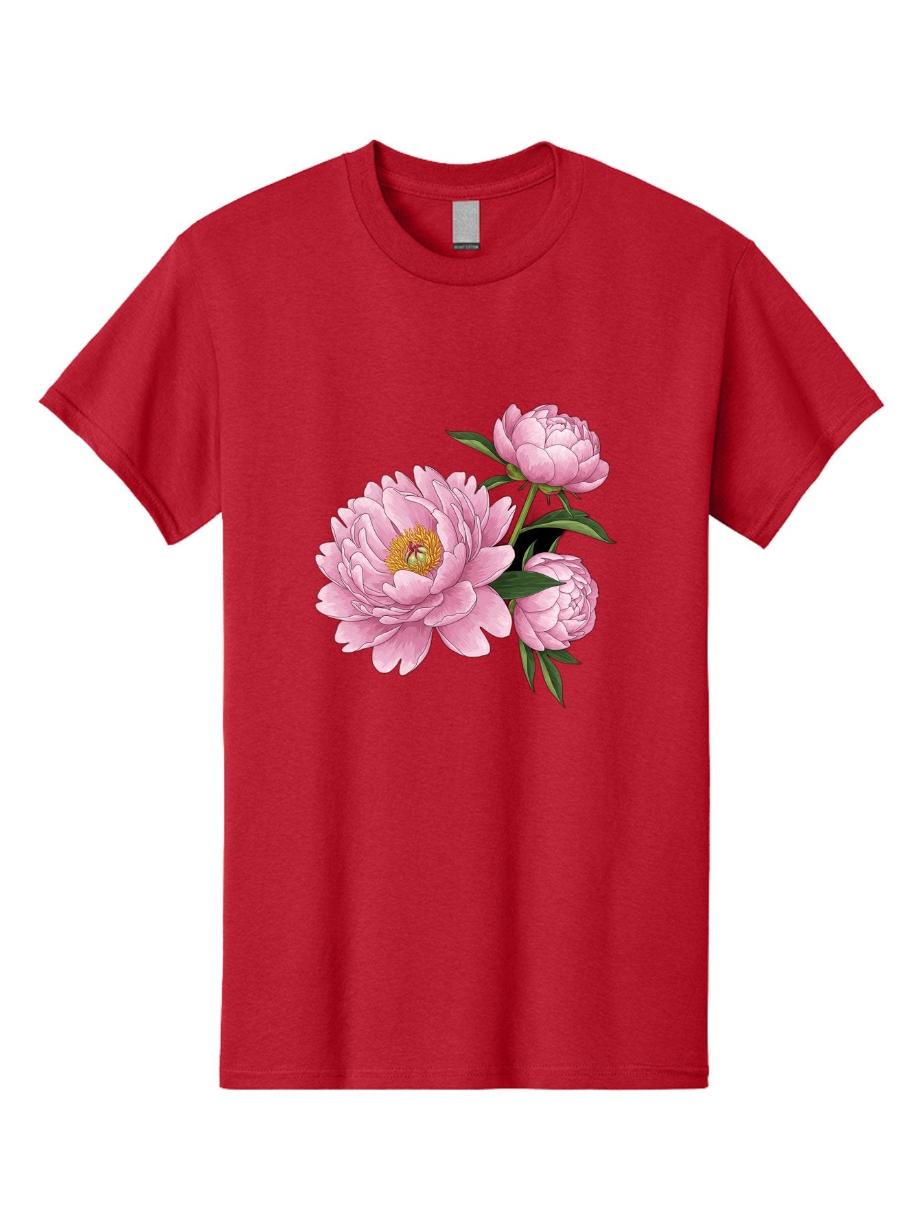 Pink-Peonies-1 Men'S Graphic Tee, 100% Cotton, Comfortable Casual Summer Wear, Machine Washable, Vintage Camera, Old Camera, Antique Camera, Black Camera, Classic Photography, Photography Equipment, Nostalgic Device, Film Camera, Camera Art Bal135 7