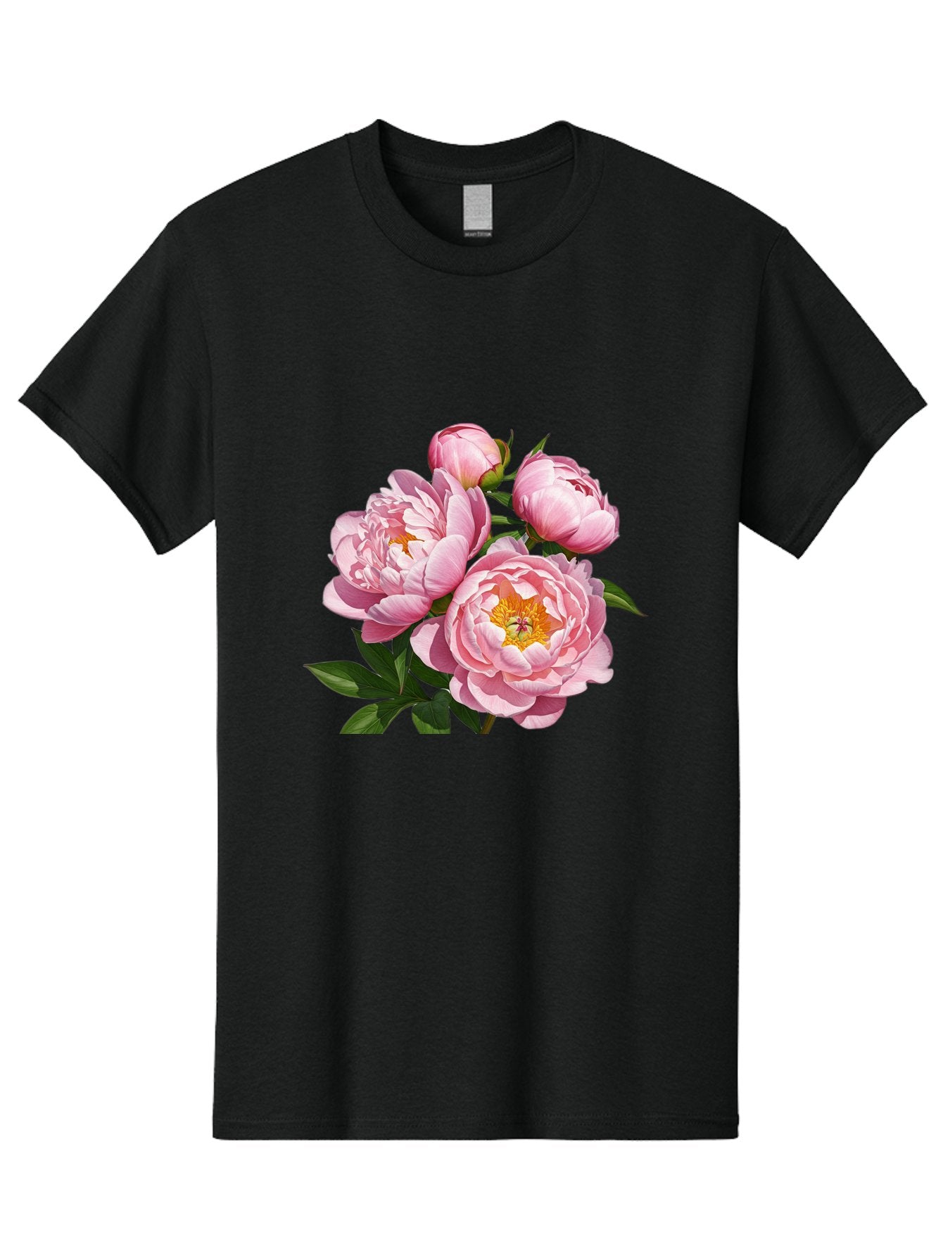 Pink-Peonies-2 Men'S Graphic Tee, 100% Cotton, Comfortable Casual Summer Wear, Machine Washable, Vintage Camera, Old Camera, Antique Camera, Black Camera, Classic Photography, Photography Equipment, Nostalgic Device, Film Camera, Camera Art Bal136 12