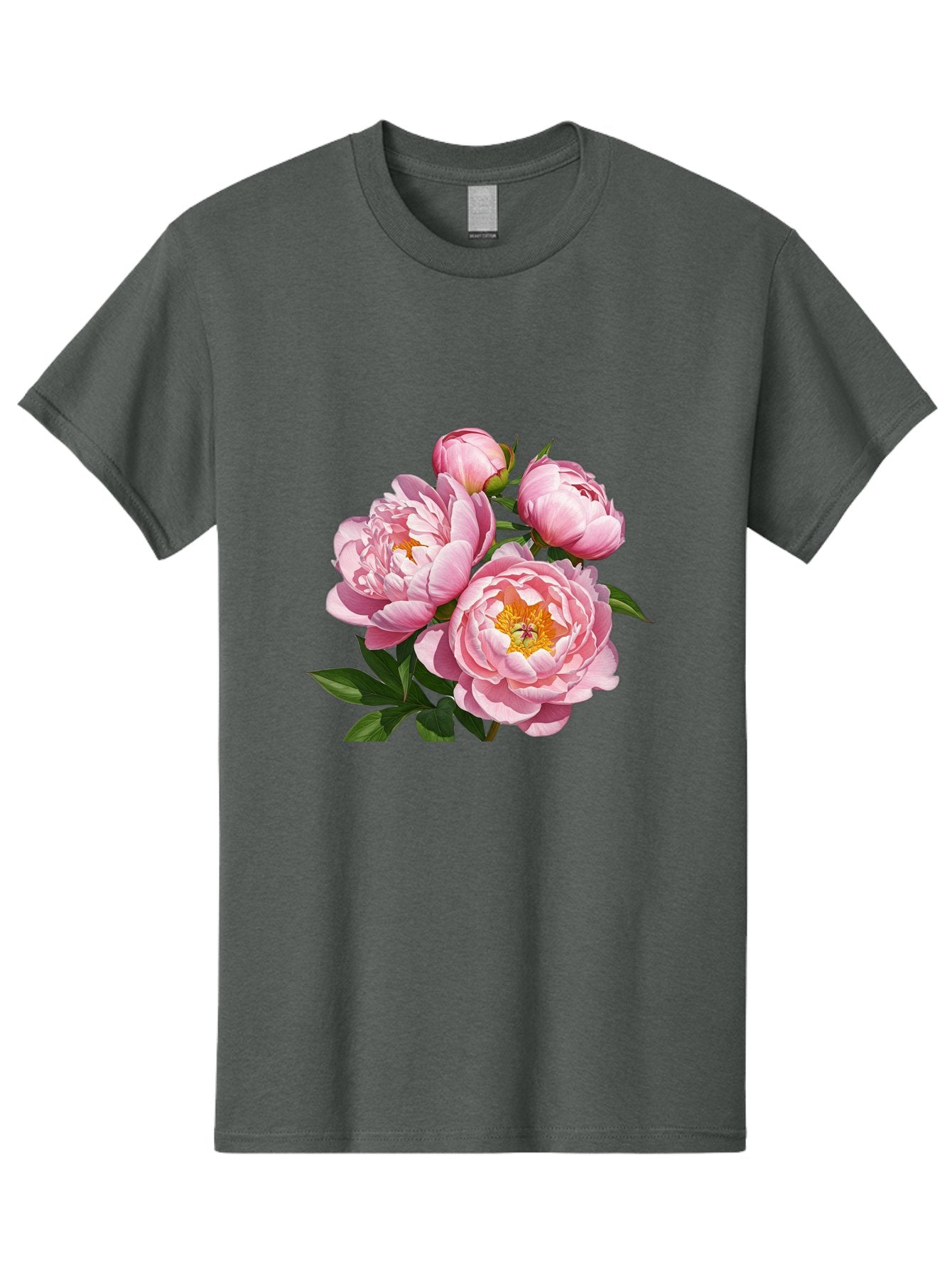 Pink-Peonies-2 Men'S Graphic Tee, 100% Cotton, Comfortable Casual Summer Wear, Machine Washable, Vintage Camera, Old Camera, Antique Camera, Black Camera, Classic Photography, Photography Equipment, Nostalgic Device, Film Camera, Camera Art Bal136 15
