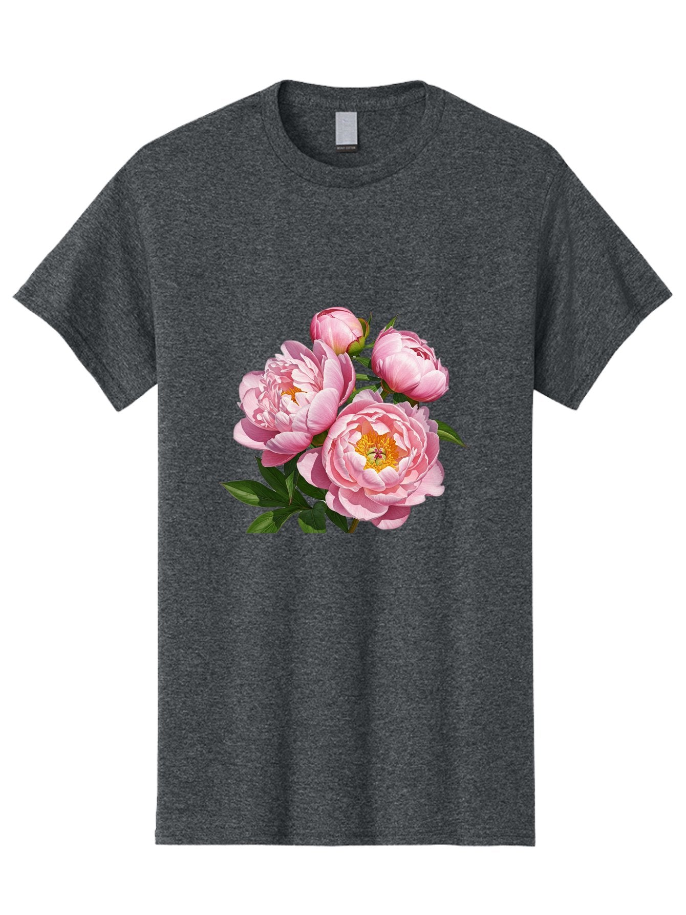 Pink-Peonies-2 Men'S Graphic Tee, 100% Cotton, Comfortable Casual Summer Wear, Machine Washable, Vintage Camera, Old Camera, Antique Camera, Black Camera, Classic Photography, Photography Equipment, Nostalgic Device, Film Camera, Camera Art Bal136 6
