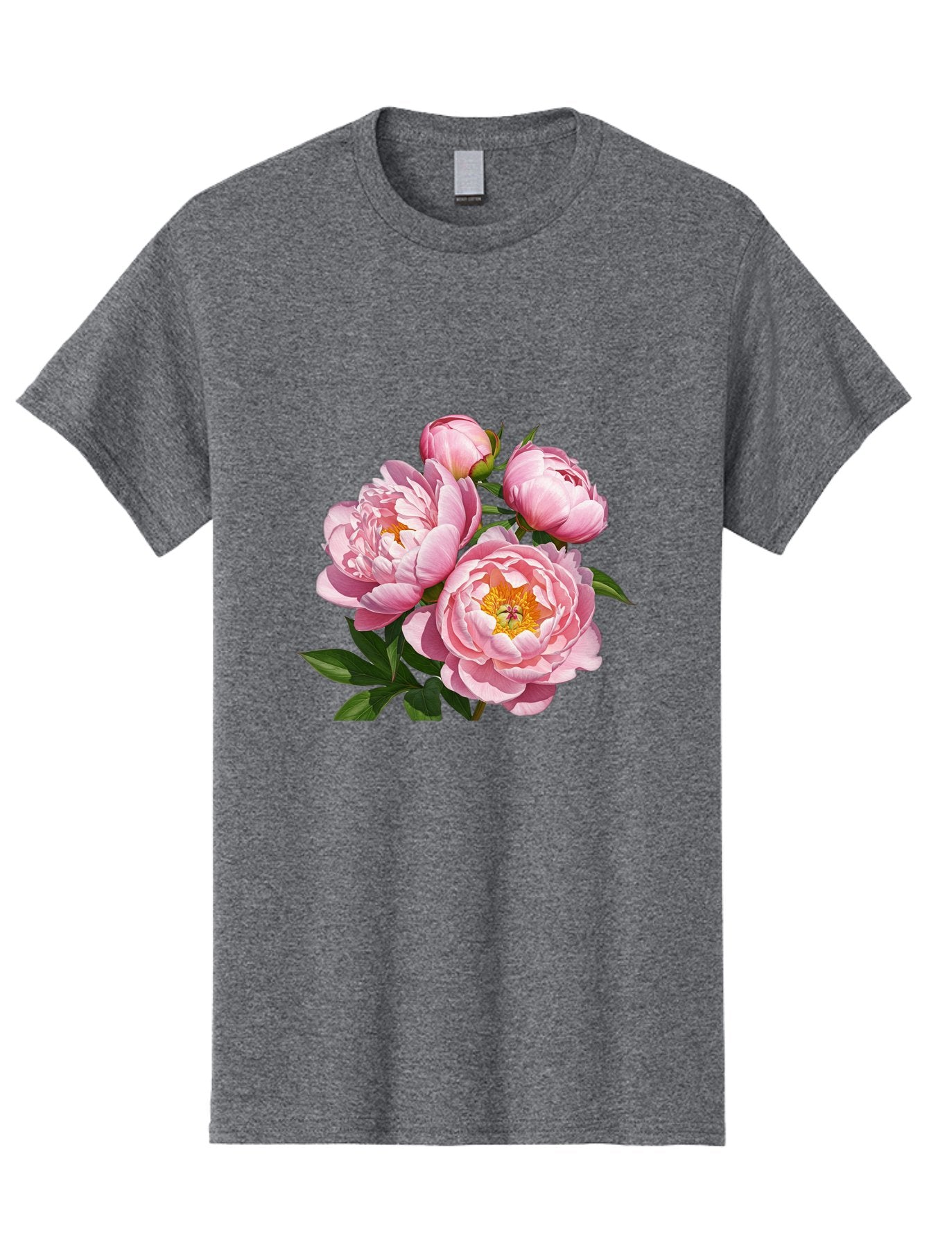 Pink-Peonies-2 Men'S Graphic Tee, 100% Cotton, Comfortable Casual Summer Wear, Machine Washable, Vintage Camera, Old Camera, Antique Camera, Black Camera, Classic Photography, Photography Equipment, Nostalgic Device, Film Camera, Camera Art Bal136