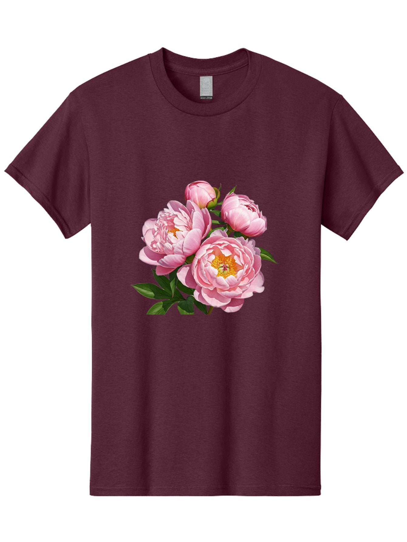 Pink-Peonies-2 Men'S Graphic Tee, 100% Cotton, Comfortable Casual Summer Wear, Machine Washable, Vintage Camera, Old Camera, Antique Camera, Black Camera, Classic Photography, Photography Equipment, Nostalgic Device, Film Camera, Camera Art Bal136 4