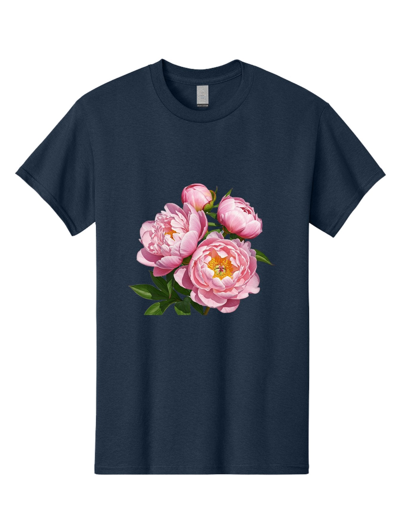 Pink-Peonies-2 Men'S Graphic Tee, 100% Cotton, Comfortable Casual Summer Wear, Machine Washable, Vintage Camera, Old Camera, Antique Camera, Black Camera, Classic Photography, Photography Equipment, Nostalgic Device, Film Camera, Camera Art Bal136 5