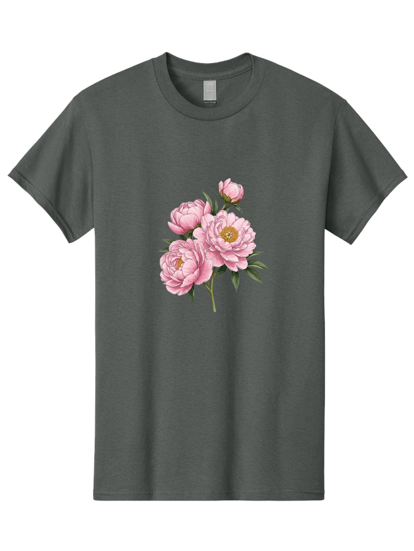 Pink-Peonies-3 Men'S Graphic Tee, 100% Cotton, Comfortable Casual Summer Wear, Machine Washable, Vintage Camera, Old Camera, Antique Camera, Black Camera, Classic Photography, Photography Equipment, Nostalgic Device, Film Camera, Camera Art Bal137