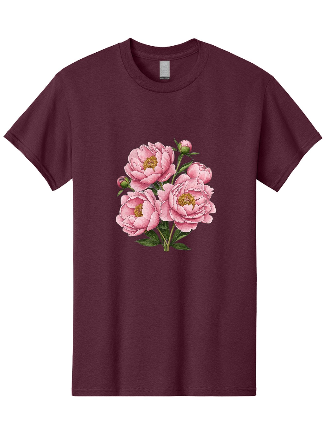 Pink-Peonies-4 Men'S Graphic Tee, 100% Cotton, Comfortable Casual Summer Wear, Machine Washable, Vintage Camera, Old Camera, Antique Camera, Black Camera, Classic Photography, Photography Equipment, Nostalgic Device, Film Camera, Camera Art Bal138 10