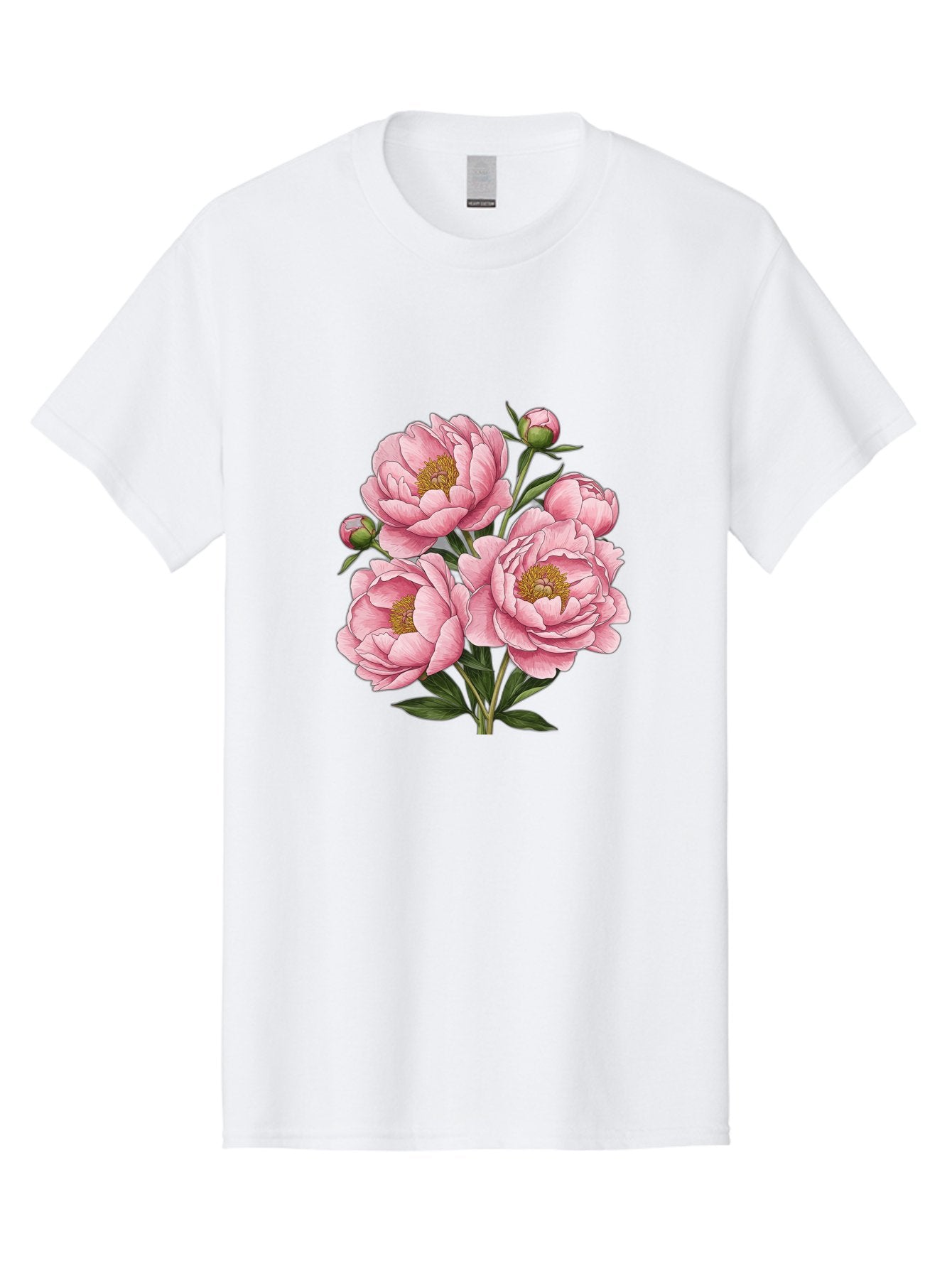 Pink-Peonies-4 Men'S Graphic Tee, 100% Cotton, Comfortable Casual Summer Wear, Machine Washable, Vintage Camera, Old Camera, Antique Camera, Black Camera, Classic Photography, Photography Equipment, Nostalgic Device, Film Camera, Camera Art Bal138 4