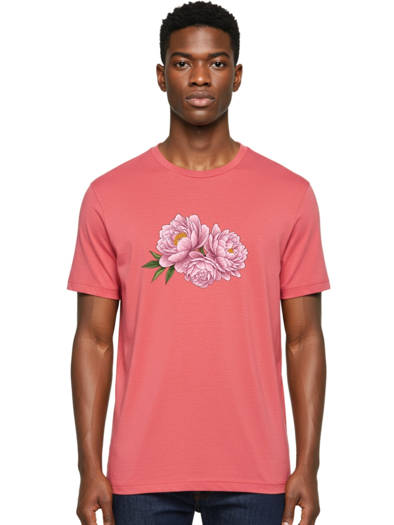 Pink-Peonies-6 Men'S Graphic Tee, 100% Cotton, Comfortable Casual Summer Wear, Machine Washable, Vintage Camera, Old Camera, Antique Camera, Black Camera, Classic Photography, Photography Equipment, Nostalgic Device, Film Camera, Camera Art Bal140 26