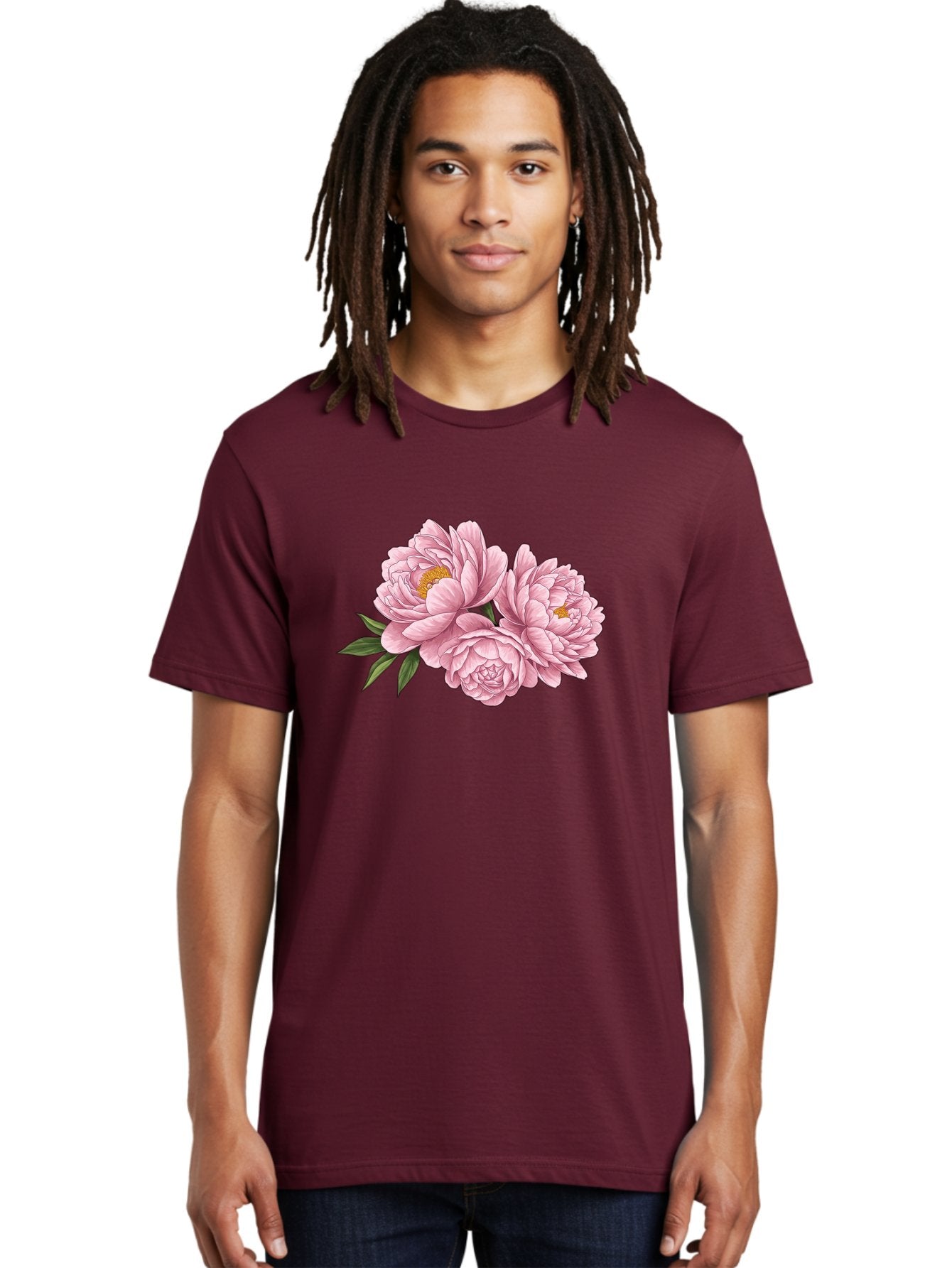 Pink-Peonies-6 Men'S Graphic Tee, 100% Cotton, Comfortable Casual Summer Wear, Machine Washable, Vintage Camera, Old Camera, Antique Camera, Black Camera, Classic Photography, Photography Equipment, Nostalgic Device, Film Camera, Camera Art Bal140 22
