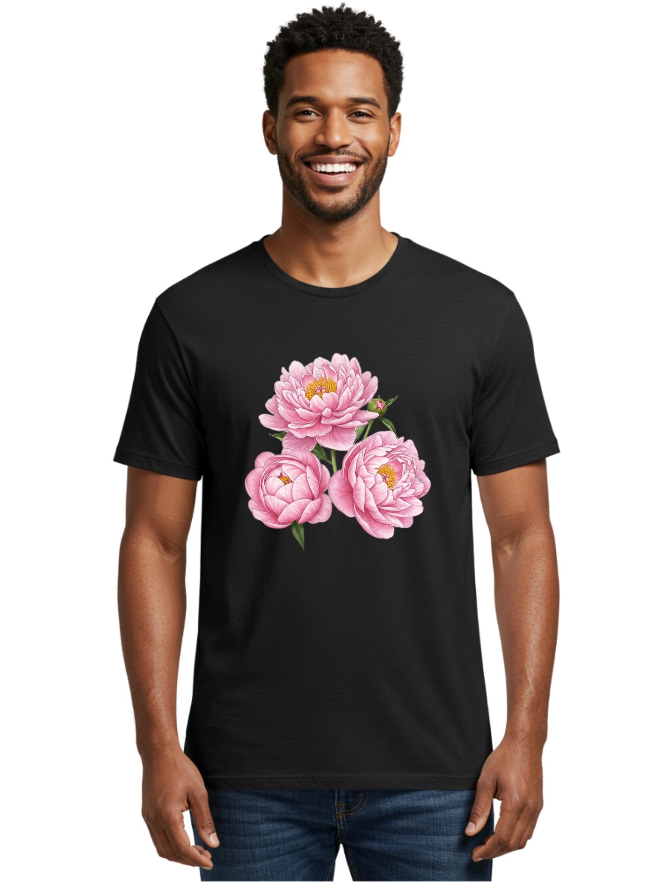 Pink-Peonies Men'S Graphic Tee, 100% Cotton, Comfortable Casual Summer Wear, Machine Washable, Vintage Camera, Old Camera, Antique Camera, Black Camera, Classic Photography, Photography Equipment, Nostalgic Device, Film Camera, Camera Art Bal141 23
