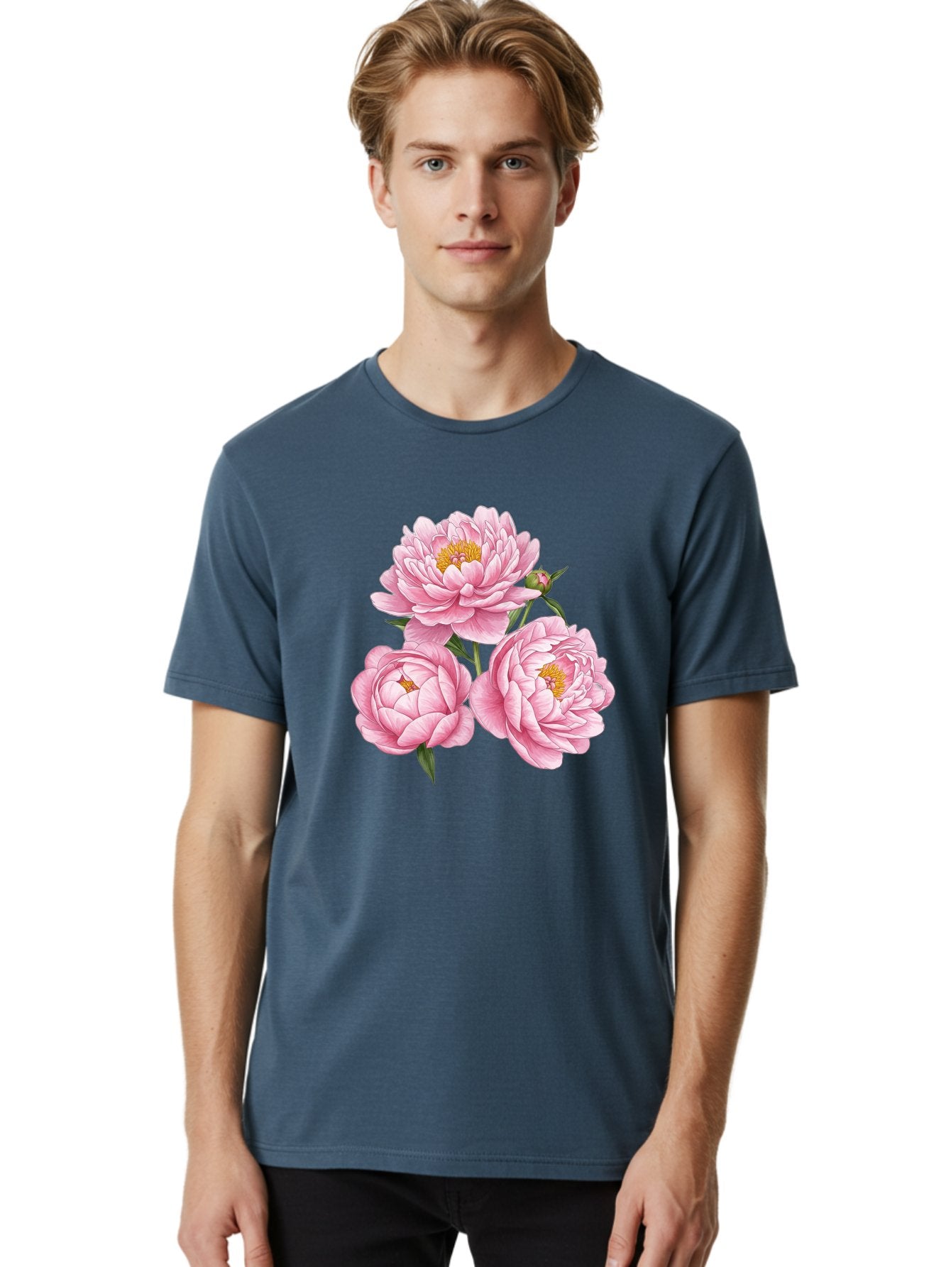 Pink-Peonies Men'S Graphic Tee, 100% Cotton, Comfortable Casual Summer Wear, Machine Washable, Vintage Camera, Old Camera, Antique Camera, Black Camera, Classic Photography, Photography Equipment, Nostalgic Device, Film Camera, Camera Art Bal141 27