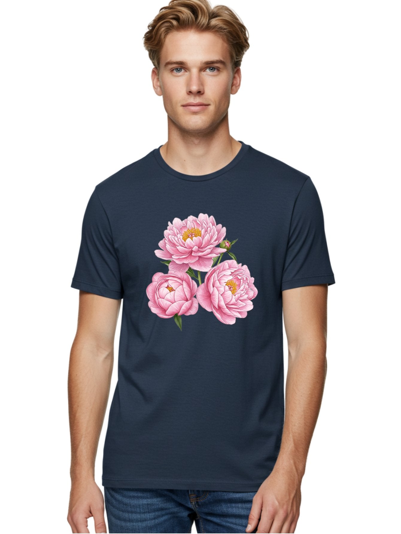 Pink-Peonies Men'S Graphic Tee, 100% Cotton, Comfortable Casual Summer Wear, Machine Washable, Vintage Camera, Old Camera, Antique Camera, Black Camera, Classic Photography, Photography Equipment, Nostalgic Device, Film Camera, Camera Art Bal141 25