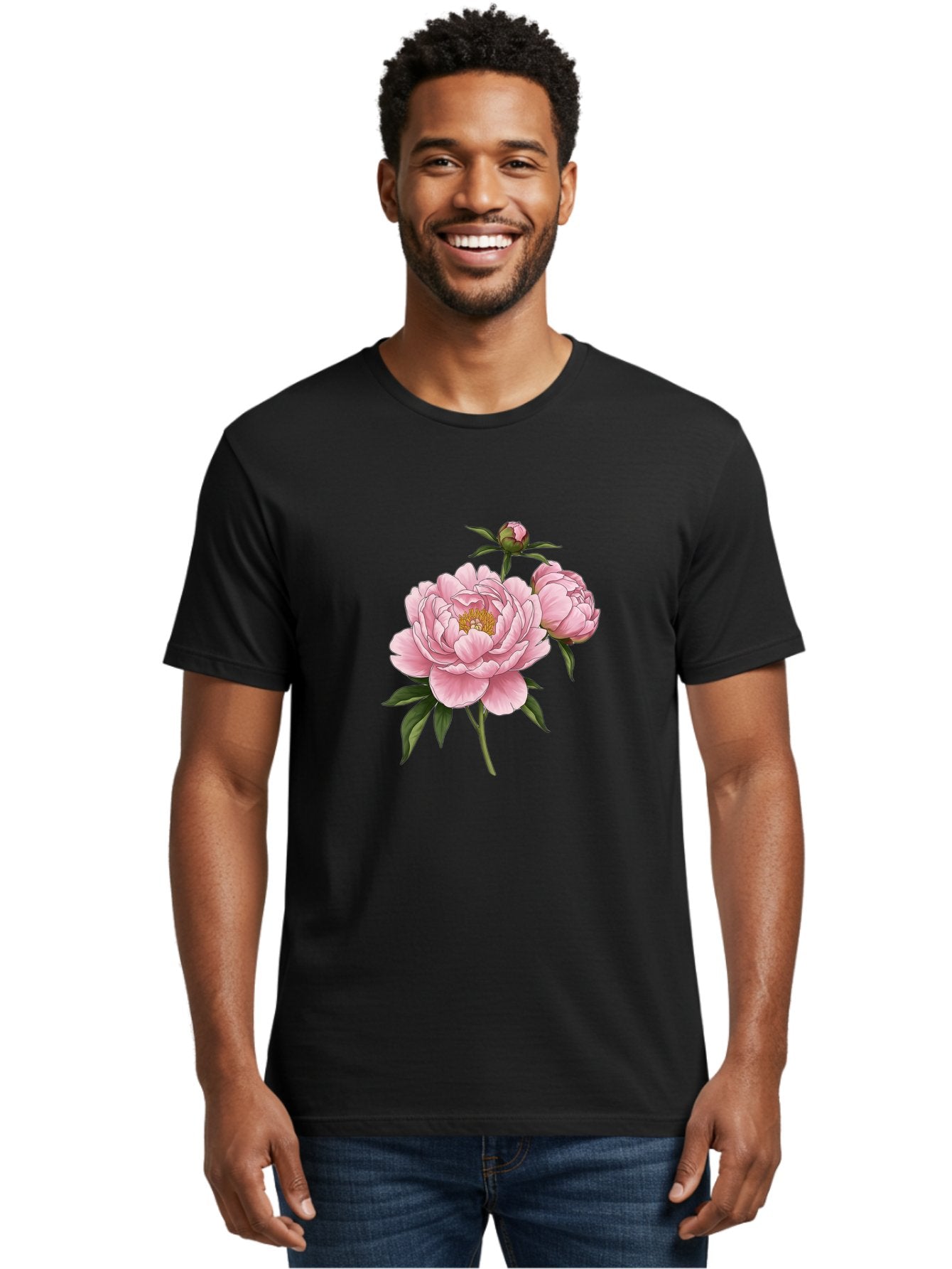 Pink-Peony-Flowers Men'S Graphic Tee, 100% Cotton, Comfortable Casual Summer Wear, Machine Washable, Vintage Camera, Old Camera, Antique Camera, Black Camera, Classic Photography, Photography Equipment, Nostalgic Device, Film Camera, Bal142 28