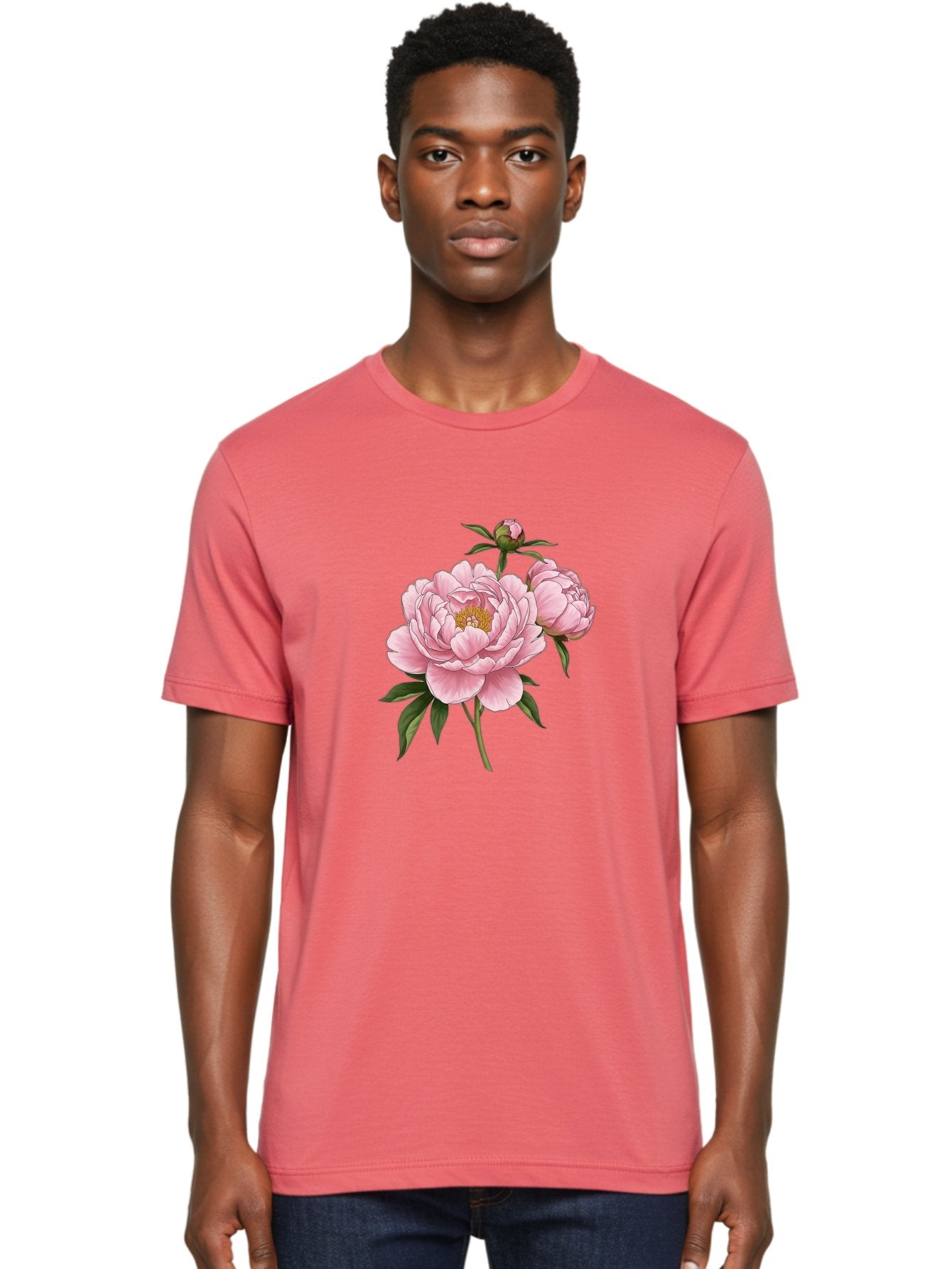 Pink-Peony-Flowers Men'S Graphic Tee, 100% Cotton, Comfortable Casual Summer Wear, Machine Washable, Vintage Camera, Old Camera, Antique Camera, Black Camera, Classic Photography, Photography Equipment, Nostalgic Device, Film Camera, Bal142 19
