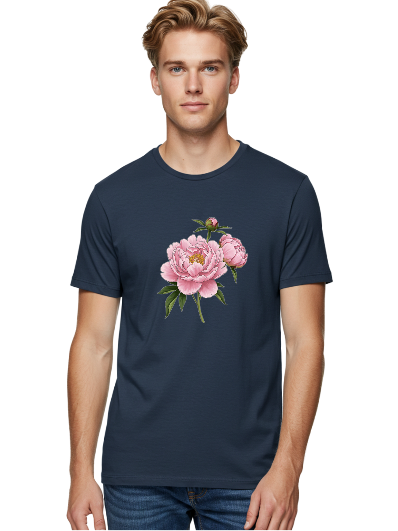 Pink-Peony-Flowers Men'S Graphic Tee, 100% Cotton, Comfortable Casual Summer Wear, Machine Washable, Vintage Camera, Old Camera, Antique Camera, Black Camera, Classic Photography, Photography Equipment, Nostalgic Device, Film Camera, Bal142 24