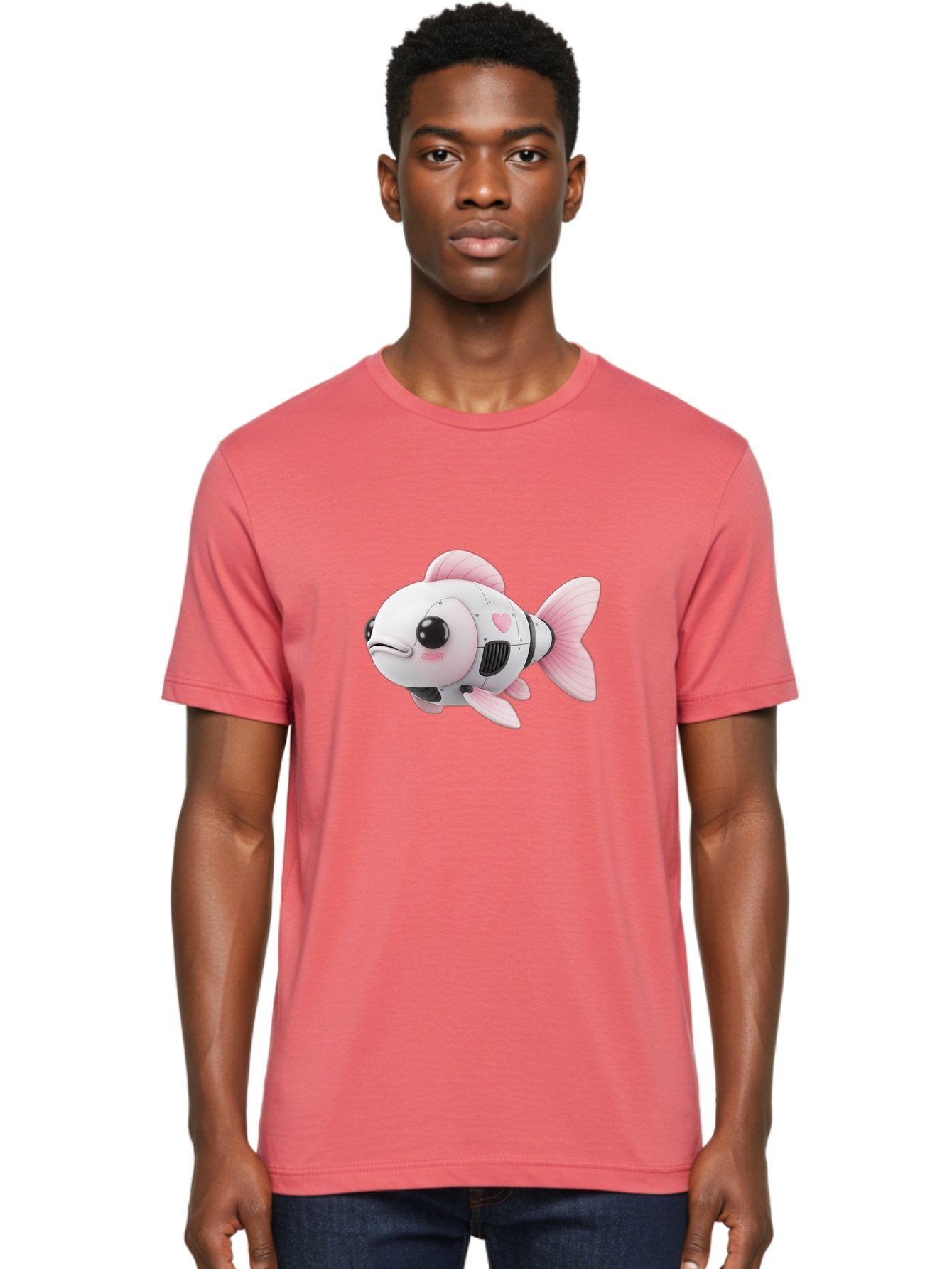 Pink-Robot-Fish Men'S Graphic Tee, 100% Cotton, Comfortable Casual Summer Wear, Machine Washable, Vintage Camera, Old Camera, Antique Camera, Black Camera, Classic Photography, Photography Equipment, Nostalgic Device, Film Camera, Camera Art Bal144 25