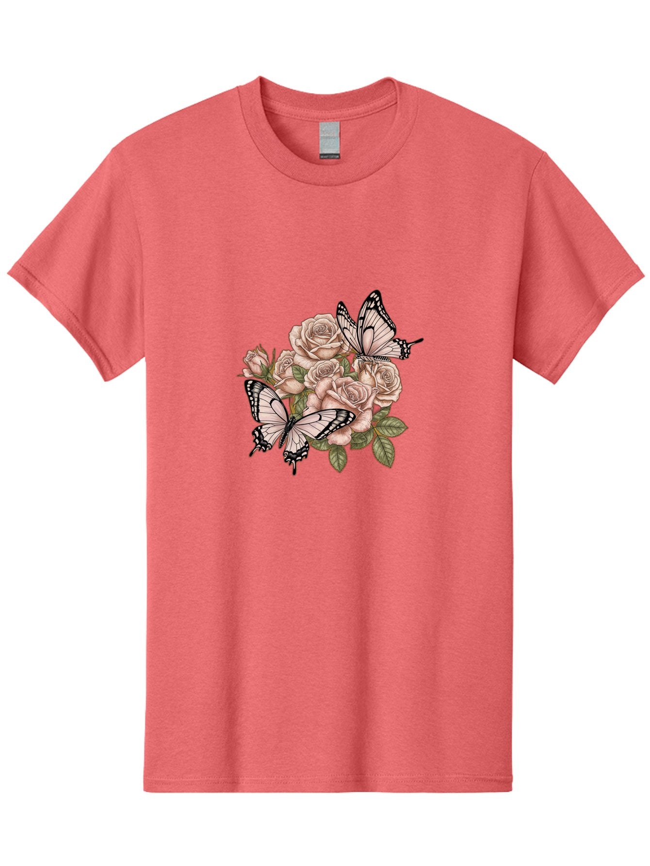 Pink-Roses-And-Butterflies Men'S Graphic Tee, 100% Cotton, Comfortable Casual Summer Wear, Machine Washable, Vintage Camera, Old Camera, Antique Camera, Black Camera, Classic Photography, Photography Equipment, Nostalgic Device, Film Camera, Bal145