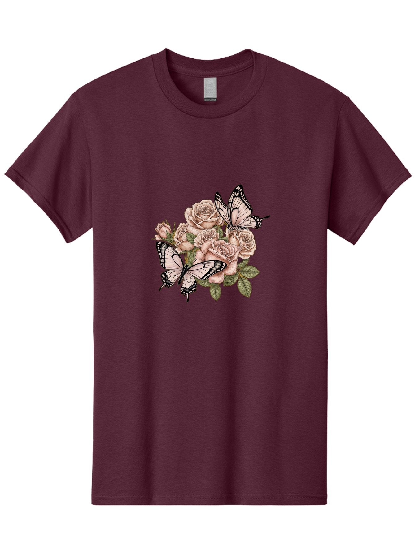 Pink-Roses-And-Butterflies Men'S Graphic Tee, 100% Cotton, Comfortable Casual Summer Wear, Machine Washable, Vintage Camera, Old Camera, Antique Camera, Black Camera, Classic Photography, Photography Equipment, Nostalgic Device, Film Camera, Bal145 11