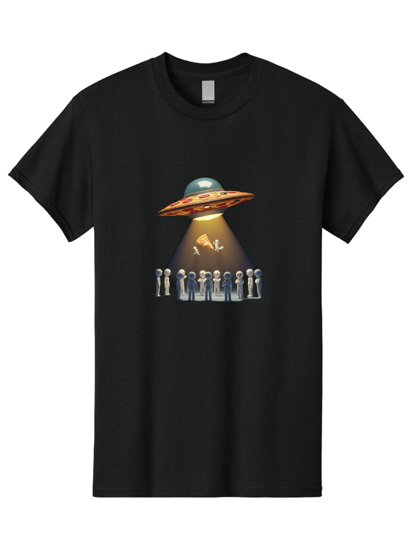Pizza-Ufo-2 Men'S Graphic Tee, 100% Cotton, Comfortable Casual Summer Wear, Machine Washable, Vintage Camera, Old Camera, Antique Camera, Black Camera, Classic Photography, Photography Equipment, Nostalgic Device, Film Camera, Camera Art Bal157