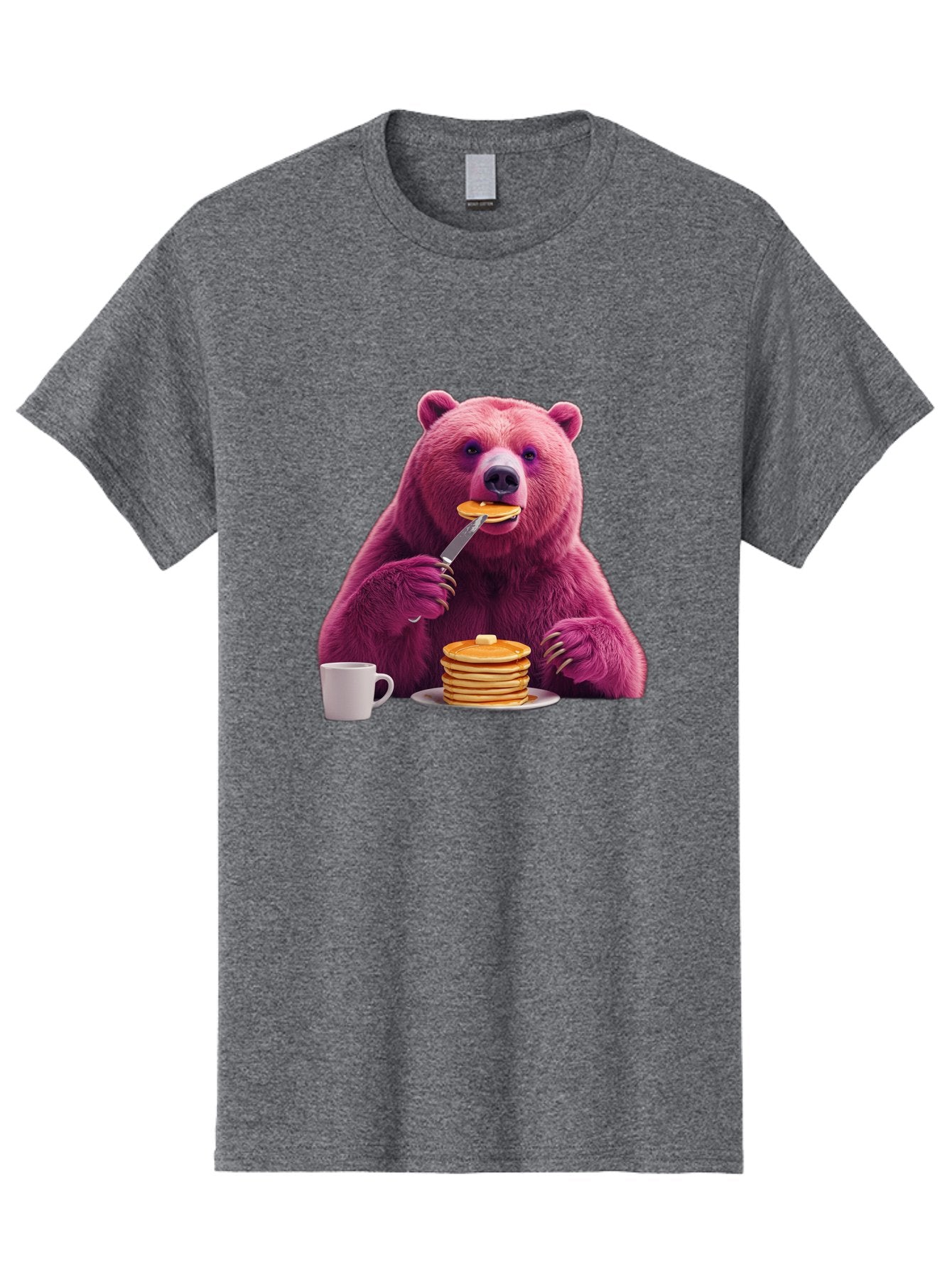 Purple-Bear-Eating-Pancake Men'S Graphic Tee, 100% Cotton, Comfortable Casual Summer Wear, Machine Washable, Vintage Camera, Old Camera, Antique Camera, Black Camera, Classic Photography, Photography Equipment, Nostalgic Device, Film Camera, Bal176 6