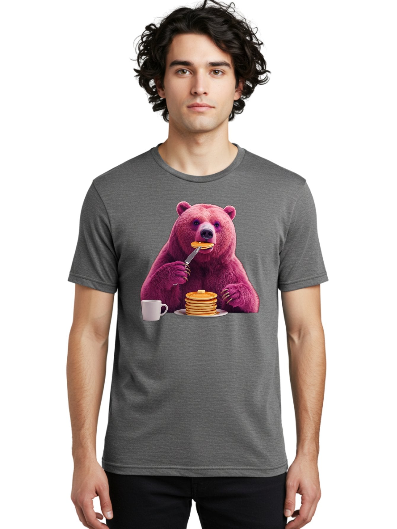 Purple-Bear-Eating-Pancake Men'S Graphic Tee, 100% Cotton, Comfortable Casual Summer Wear, Machine Washable, Vintage Camera, Old Camera, Antique Camera, Black Camera, Classic Photography, Photography Equipment, Nostalgic Device, Film Camera, Bal176 24