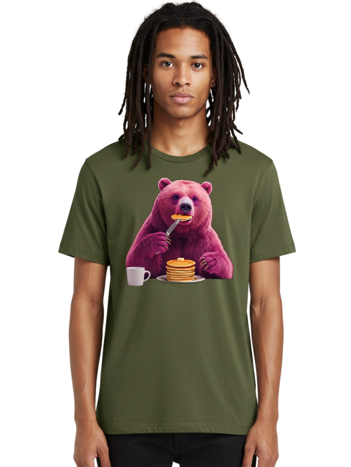 Purple-Bear-Eating-Pancake Men'S Graphic Tee, 100% Cotton, Comfortable Casual Summer Wear, Machine Washable, Vintage Camera, Old Camera, Antique Camera, Black Camera, Classic Photography, Photography Equipment, Nostalgic Device, Film Camera, Bal176 27