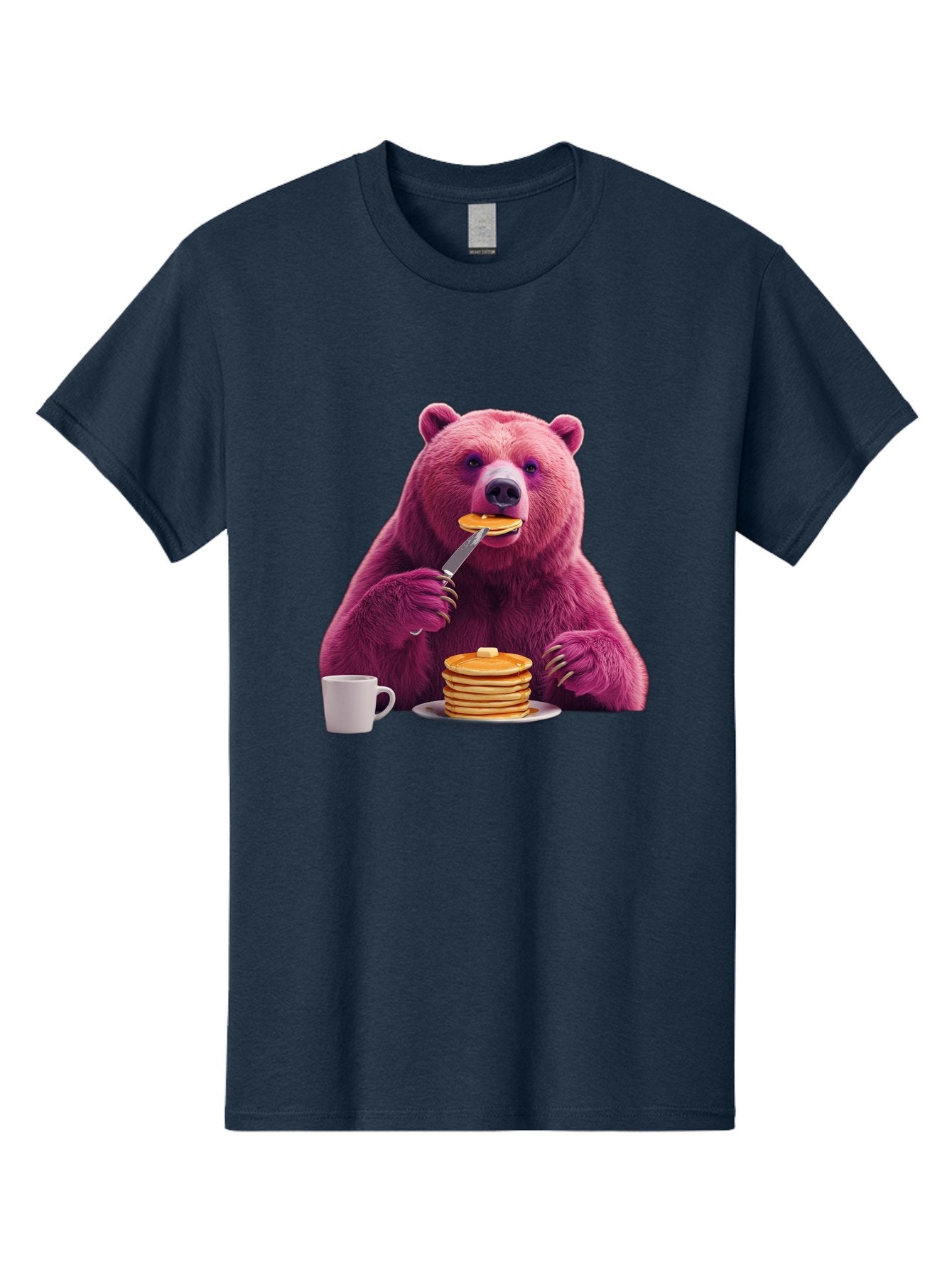 Purple-Bear-Eating-Pancake Men'S Graphic Tee, 100% Cotton, Comfortable Casual Summer Wear, Machine Washable, Vintage Camera, Old Camera, Antique Camera, Black Camera, Classic Photography, Photography Equipment, Nostalgic Device, Film Camera, Bal176 14