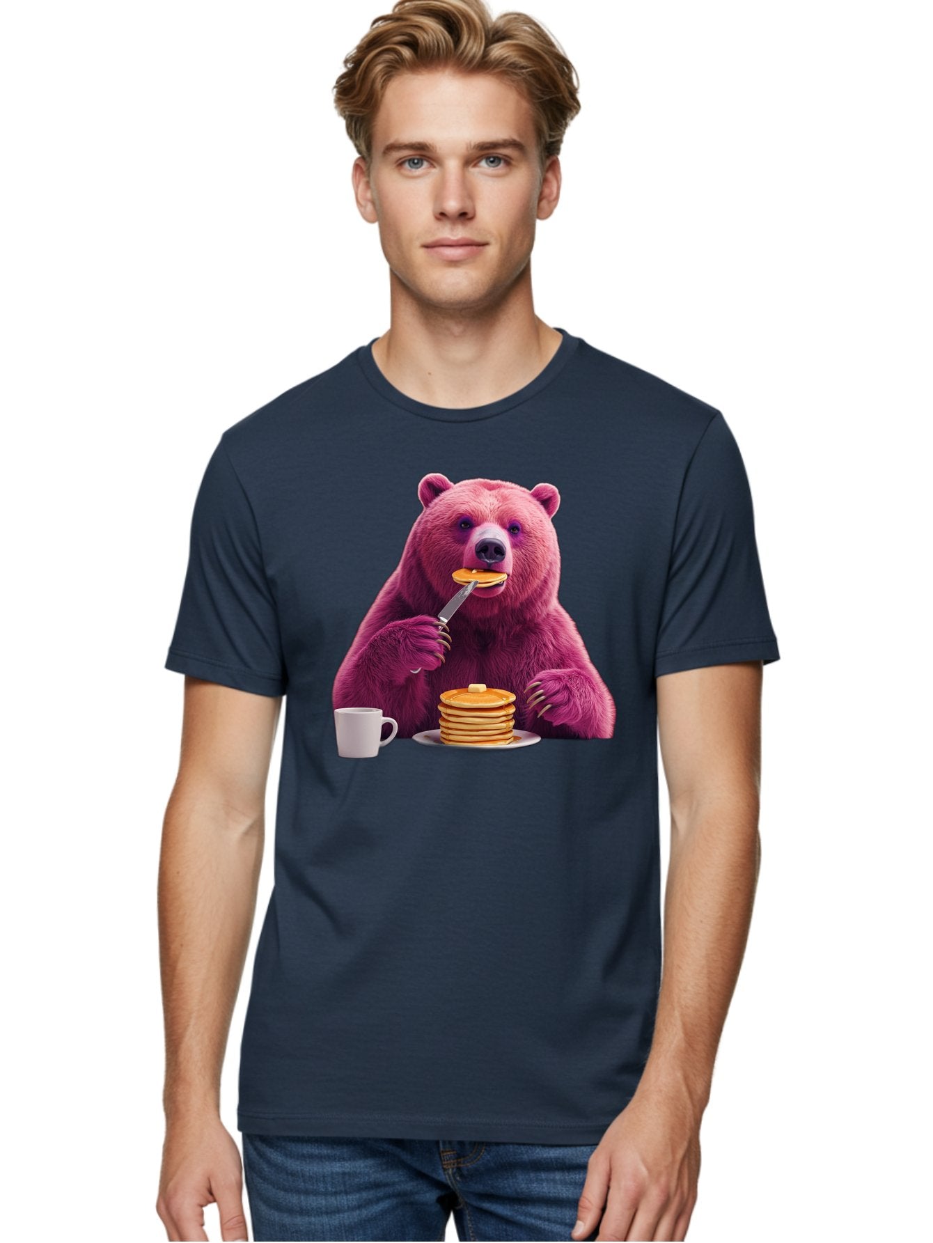Purple-Bear-Eating-Pancake Men'S Graphic Tee, 100% Cotton, Comfortable Casual Summer Wear, Machine Washable, Vintage Camera, Old Camera, Antique Camera, Black Camera, Classic Photography, Photography Equipment, Nostalgic Device, Film Camera, Bal176 29