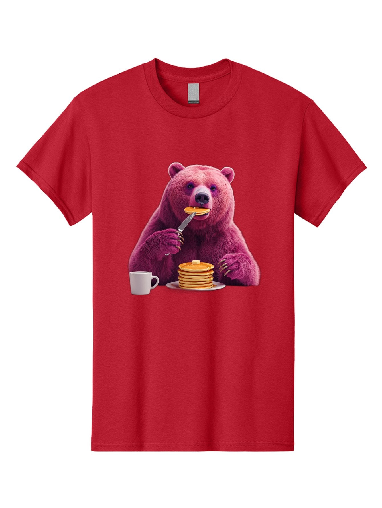 Purple-Bear-Eating-Pancake Men'S Graphic Tee, 100% Cotton, Comfortable Casual Summer Wear, Machine Washable, Vintage Camera, Old Camera, Antique Camera, Black Camera, Classic Photography, Photography Equipment, Nostalgic Device, Film Camera, Bal176 7