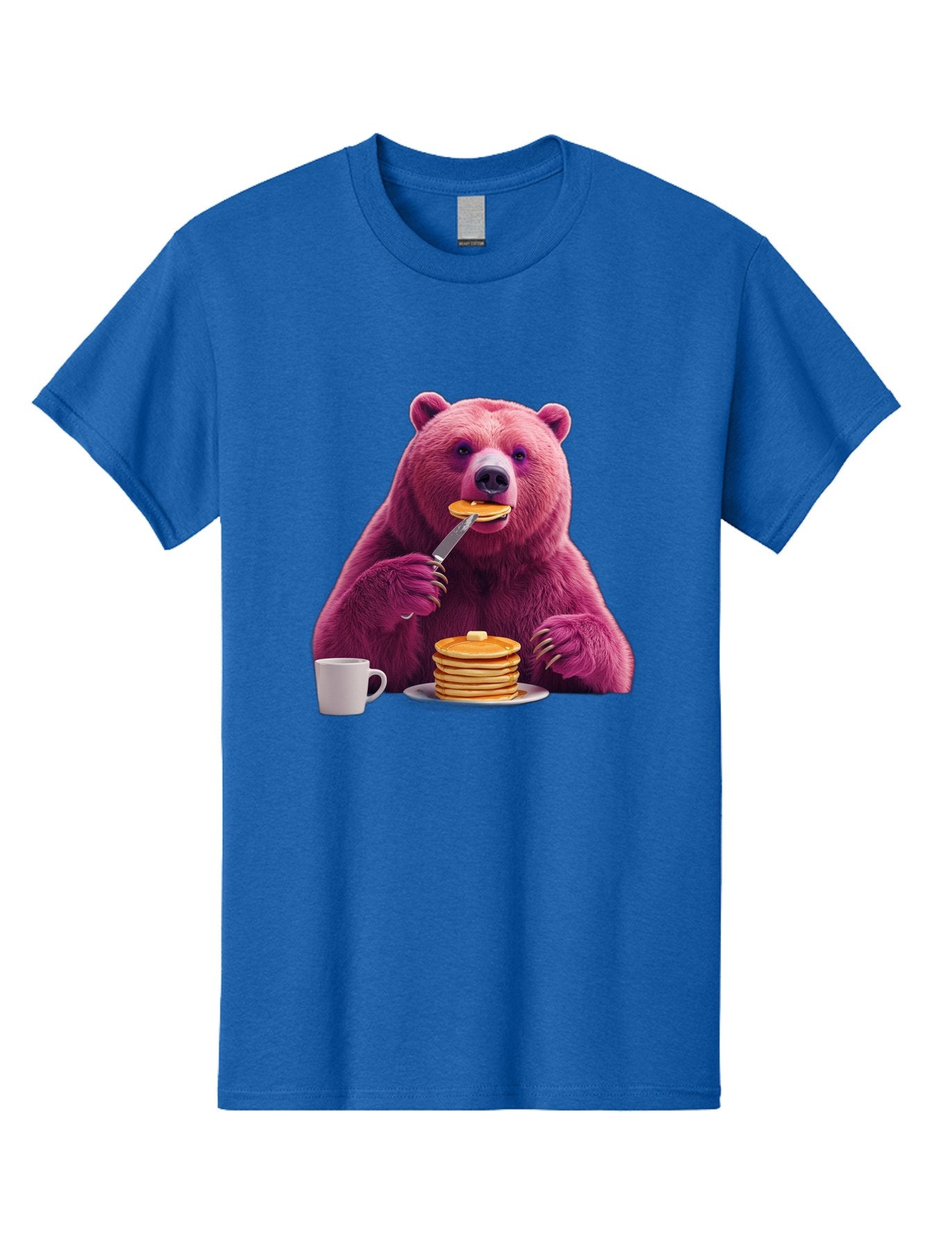 Purple-Bear-Eating-Pancake Men'S Graphic Tee, 100% Cotton, Comfortable Casual Summer Wear, Machine Washable, Vintage Camera, Old Camera, Antique Camera, Black Camera, Classic Photography, Photography Equipment, Nostalgic Device, Film Camera, Bal176 3