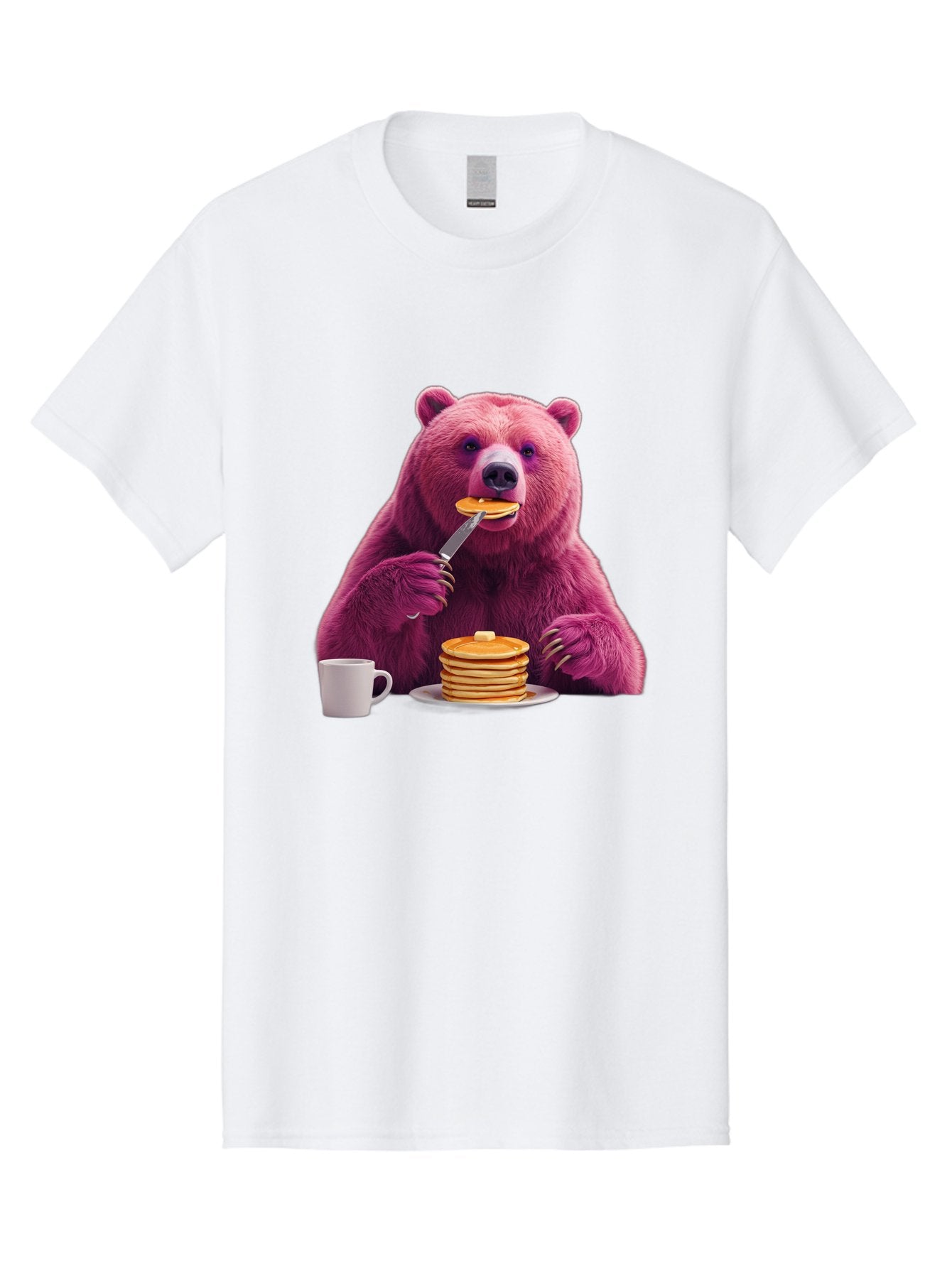 Purple-Bear-Eating-Pancake Men'S Graphic Tee, 100% Cotton, Comfortable Casual Summer Wear, Machine Washable, Vintage Camera, Old Camera, Antique Camera, Black Camera, Classic Photography, Photography Equipment, Nostalgic Device, Film Camera, Bal176