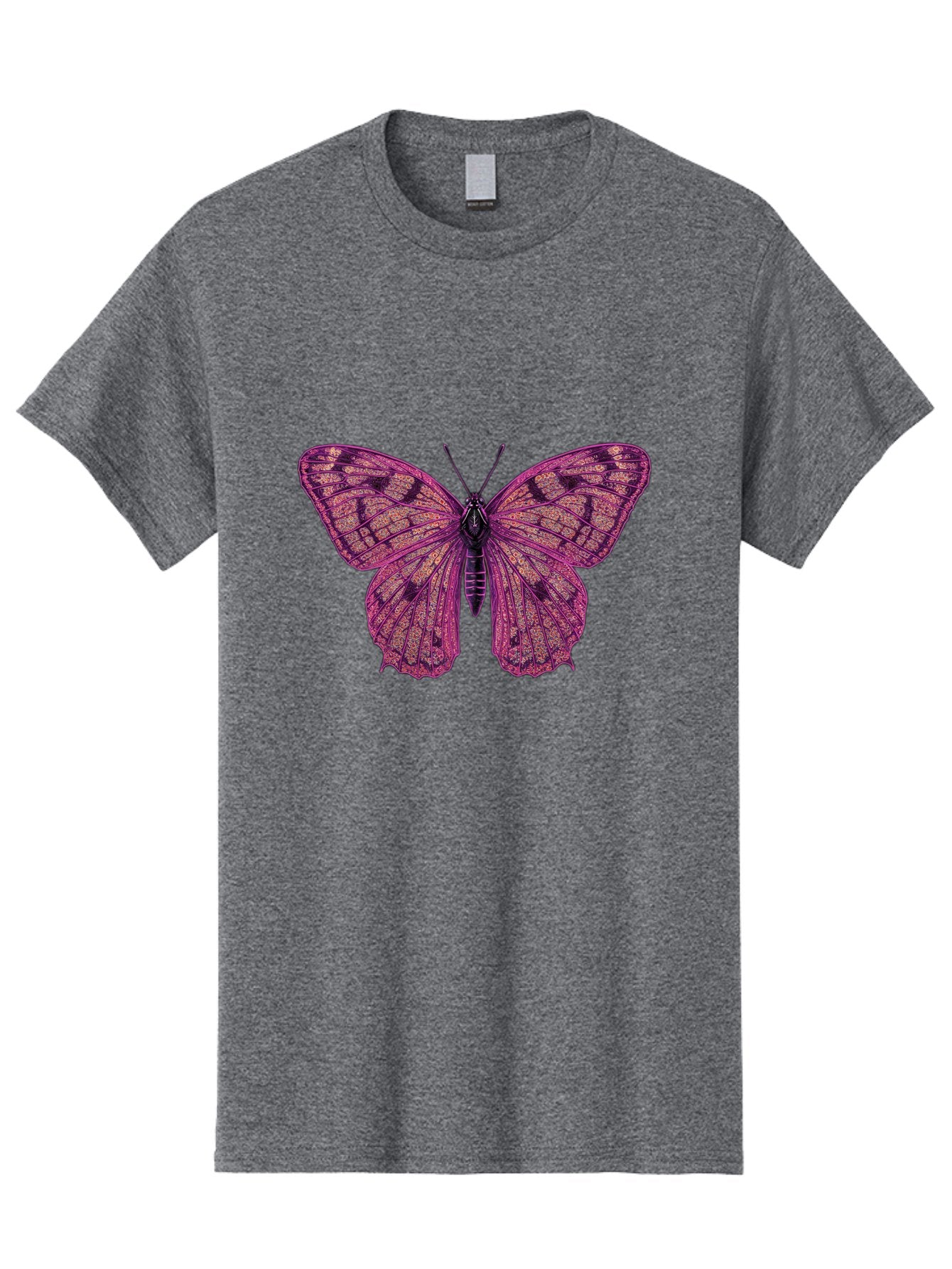Purple-Butterfly-1 Men'S Graphic Tee, 100% Cotton, Comfortable Casual Summer Wear, Machine Washable, Vintage Camera, Old Camera, Antique Camera, Black Camera, Classic Photography, Photography Equipment, Nostalgic Device, Film Camera, Bal177 7