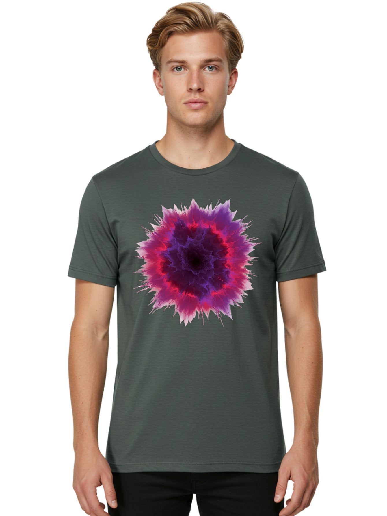 Purple-Explosive-Bloom Men'S Graphic Tee, 100% Cotton, Comfortable Casual Summer Wear, Machine Washable, Vintage Camera, Old Camera, Antique Camera, Black Camera, Classic Photography, Photography Equipment, Nostalgic Device, Film Camera, Bal183 20