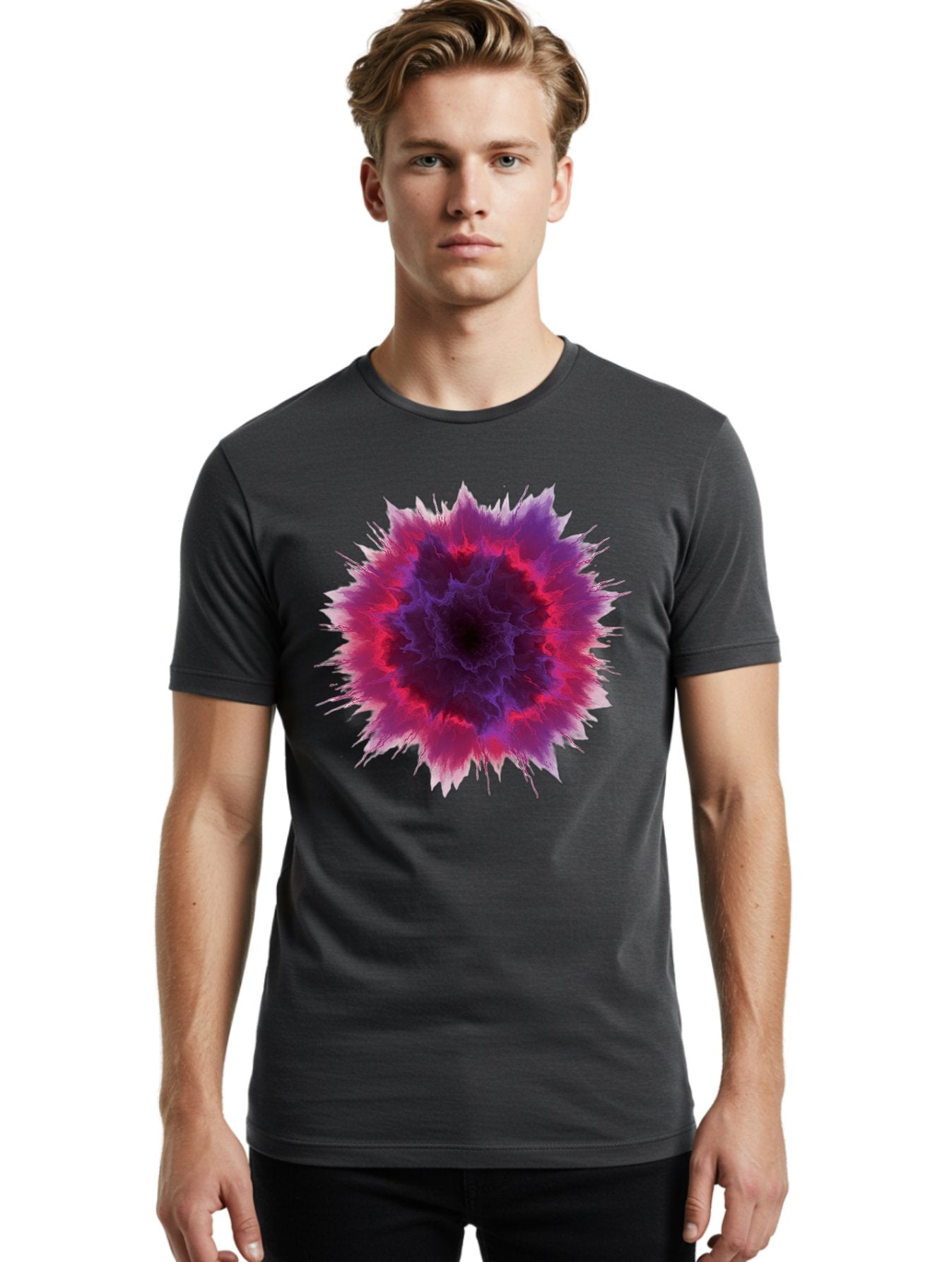 Purple-Explosive-Bloom Men'S Graphic Tee, 100% Cotton, Comfortable Casual Summer Wear, Machine Washable, Vintage Camera, Old Camera, Antique Camera, Black Camera, Classic Photography, Photography Equipment, Nostalgic Device, Film Camera, Bal183 19