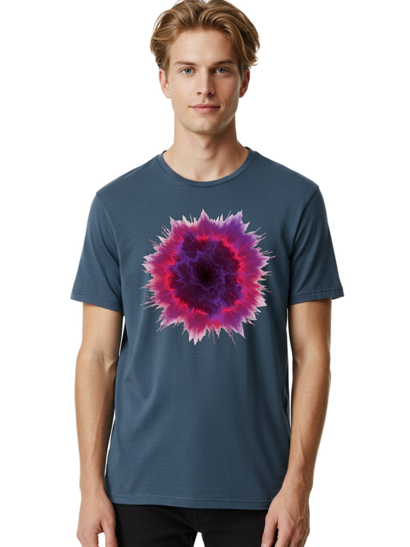 Purple-Explosive-Bloom Men'S Graphic Tee, 100% Cotton, Comfortable Casual Summer Wear, Machine Washable, Vintage Camera, Old Camera, Antique Camera, Black Camera, Classic Photography, Photography Equipment, Nostalgic Device, Film Camera, Bal183 16