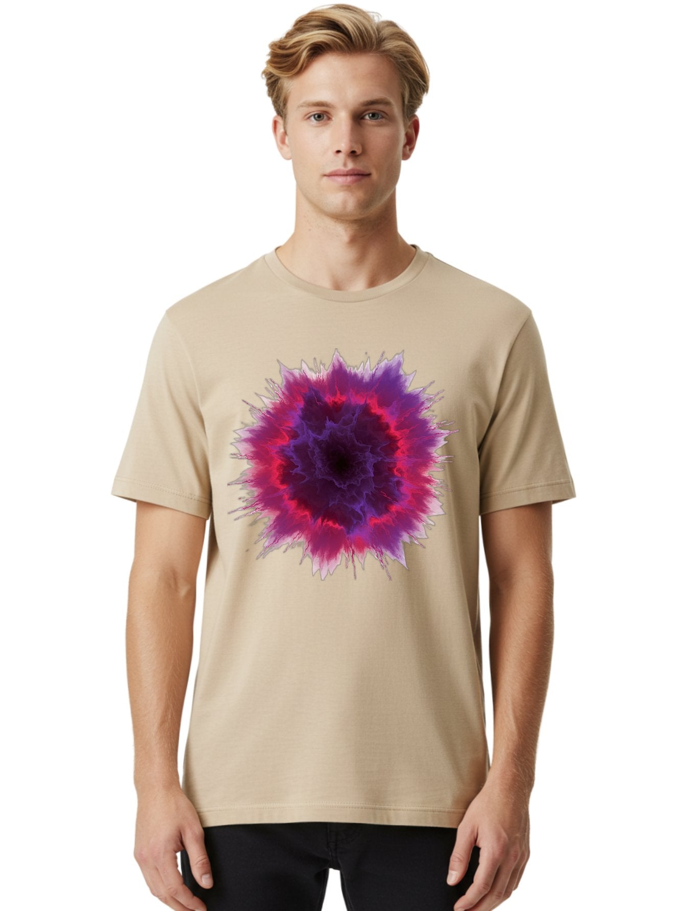 Purple-Explosive-Bloom Men'S Graphic Tee, 100% Cotton, Comfortable Casual Summer Wear, Machine Washable, Vintage Camera, Old Camera, Antique Camera, Black Camera, Classic Photography, Photography Equipment, Nostalgic Device, Film Camera, Bal183 21