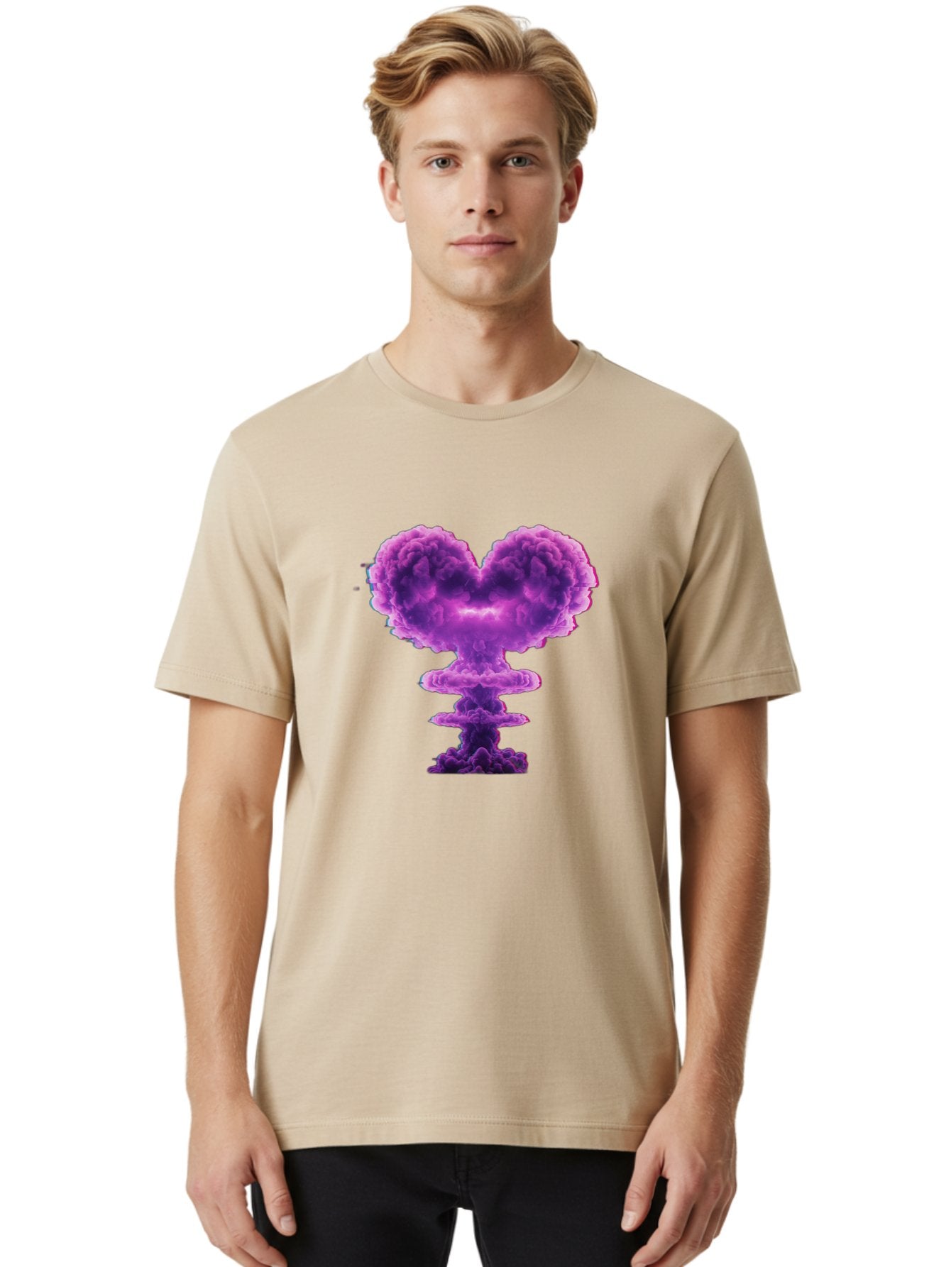 Purple-Heart-Explosion Men'S Graphic Tee, 100% Cotton, Comfortable Casual Summer Wear, Machine Washable, Vintage Camera, Old Camera, Antique Camera, Black Camera, Classic Photography, Photography Equipment, Nostalgic Device, Film Camera, Bal186 21