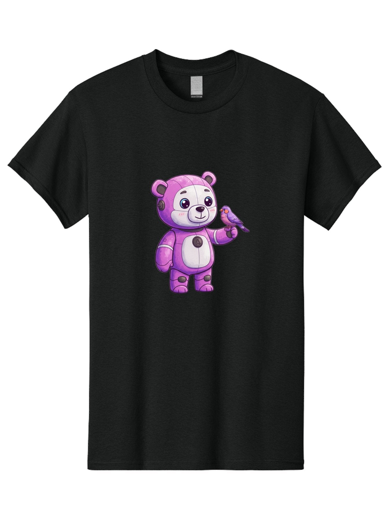 Purple-Robot-Bear Men'S Graphic Tee, 100% Cotton, Comfortable Casual Summer Wear, Machine Washable, Vintage Camera, Old Camera, Antique Camera, Black Camera, Classic Photography, Photography Equipment, Nostalgic Device, Film Camera, Camera Art Bal188 5