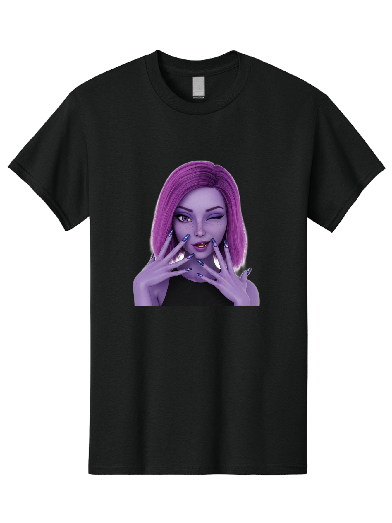 Purple-Woman-Portrait Men'S Graphic Tee, 100% Cotton, Comfortable Casual Summer Wear, Machine Washable, Vintage Camera, Old Camera, Antique Camera, Black Camera, Classic Photography, Photography Equipment, Nostalgic Device, Film Camera, Bal190 10