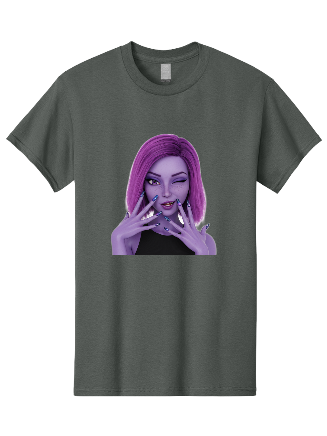 Purple-Woman-Portrait Men'S Graphic Tee, 100% Cotton, Comfortable Casual Summer Wear, Machine Washable, Vintage Camera, Old Camera, Antique Camera, Black Camera, Classic Photography, Photography Equipment, Nostalgic Device, Film Camera, Bal190 5