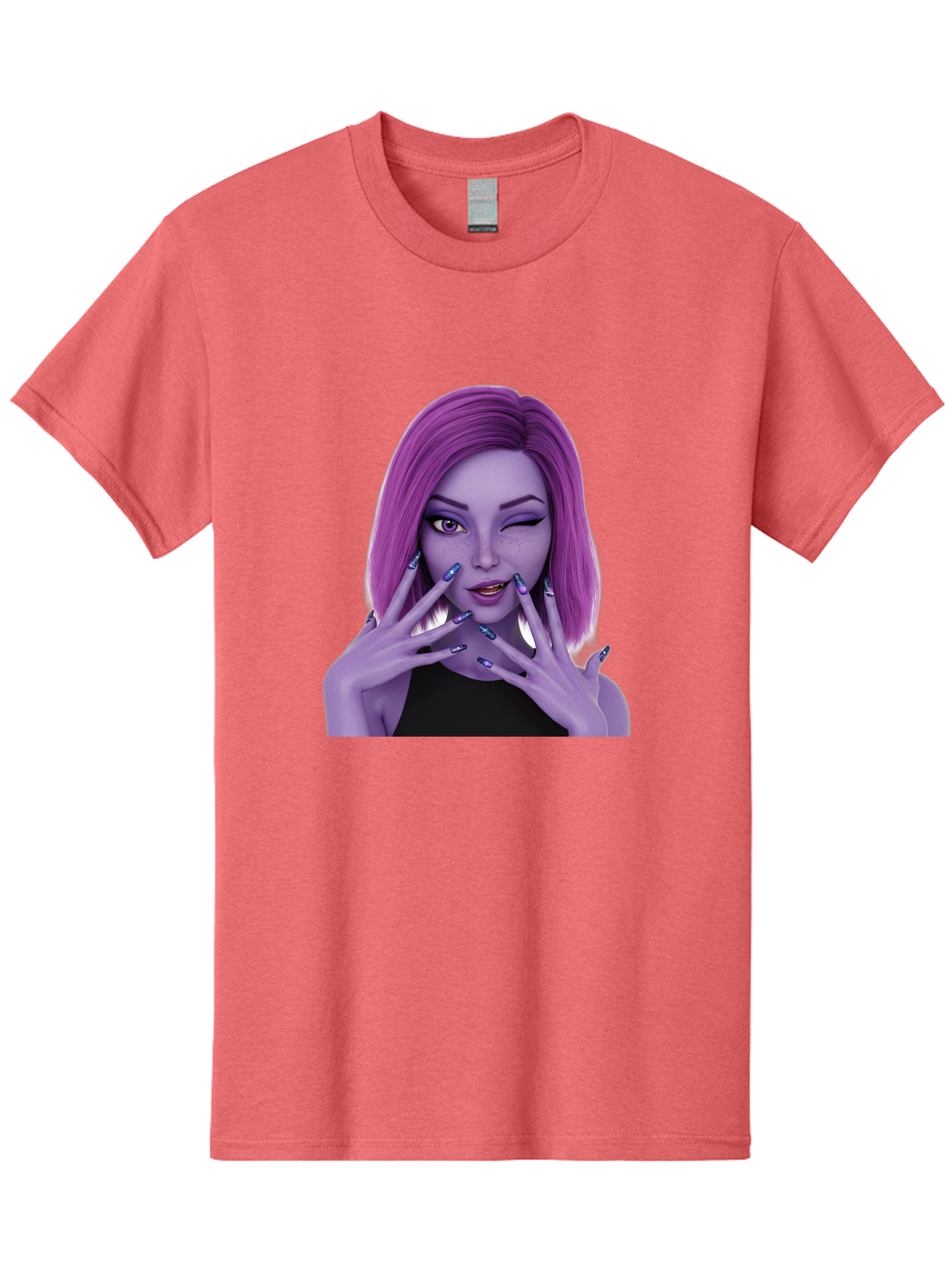 Purple-Woman-Portrait Men'S Graphic Tee, 100% Cotton, Comfortable Casual Summer Wear, Machine Washable, Vintage Camera, Old Camera, Antique Camera, Black Camera, Classic Photography, Photography Equipment, Nostalgic Device, Film Camera, Bal190 6
