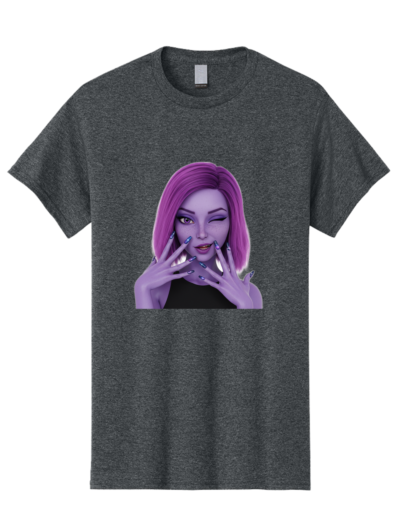 Purple-Woman-Portrait Men'S Graphic Tee, 100% Cotton, Comfortable Casual Summer Wear, Machine Washable, Vintage Camera, Old Camera, Antique Camera, Black Camera, Classic Photography, Photography Equipment, Nostalgic Device, Film Camera, Bal190 14