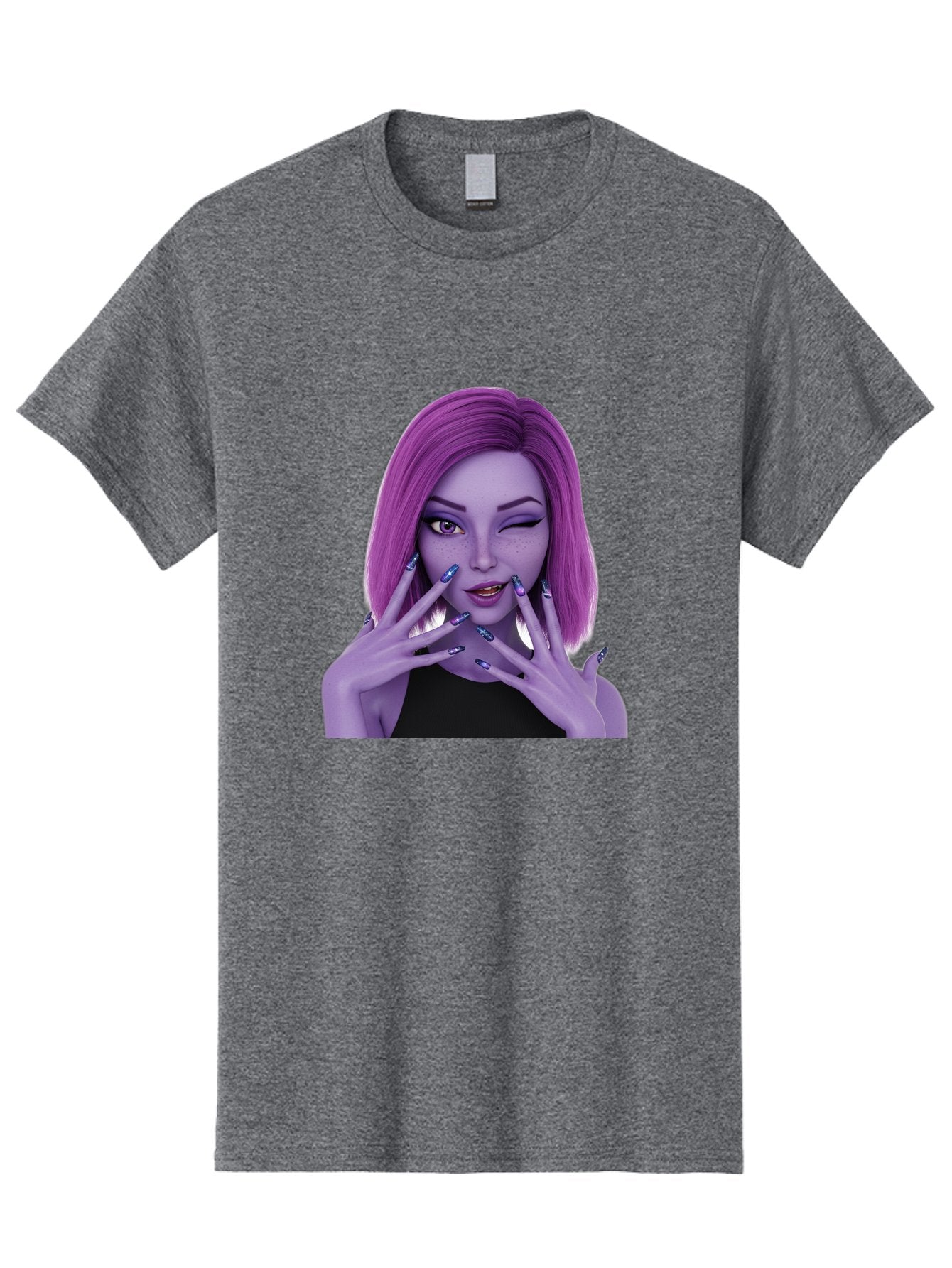 Purple-Woman-Portrait Men'S Graphic Tee, 100% Cotton, Comfortable Casual Summer Wear, Machine Washable, Vintage Camera, Old Camera, Antique Camera, Black Camera, Classic Photography, Photography Equipment, Nostalgic Device, Film Camera, Bal190 12