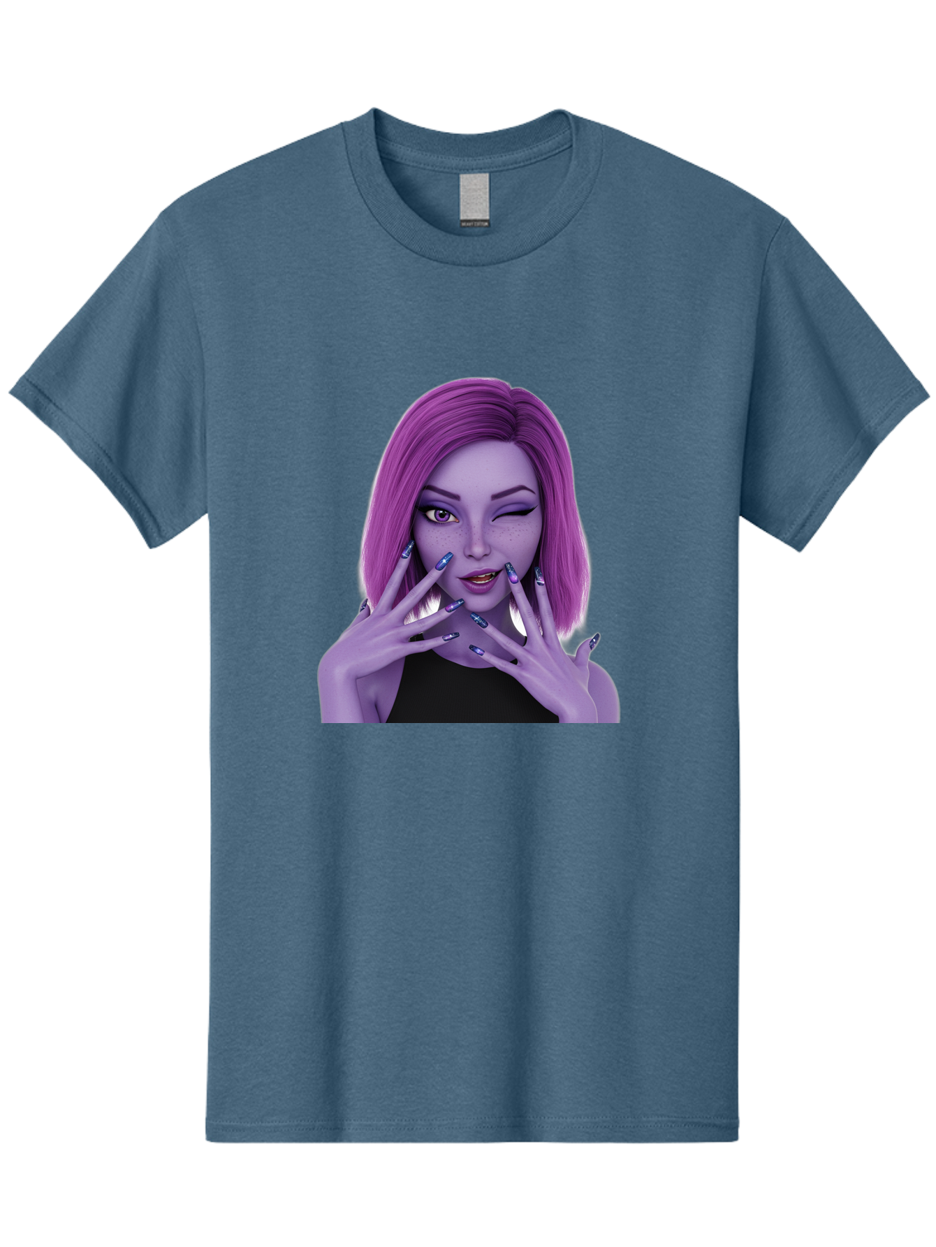 Purple-Woman-Portrait Men'S Graphic Tee, 100% Cotton, Comfortable Casual Summer Wear, Machine Washable, Vintage Camera, Old Camera, Antique Camera, Black Camera, Classic Photography, Photography Equipment, Nostalgic Device, Film Camera, Bal190 12