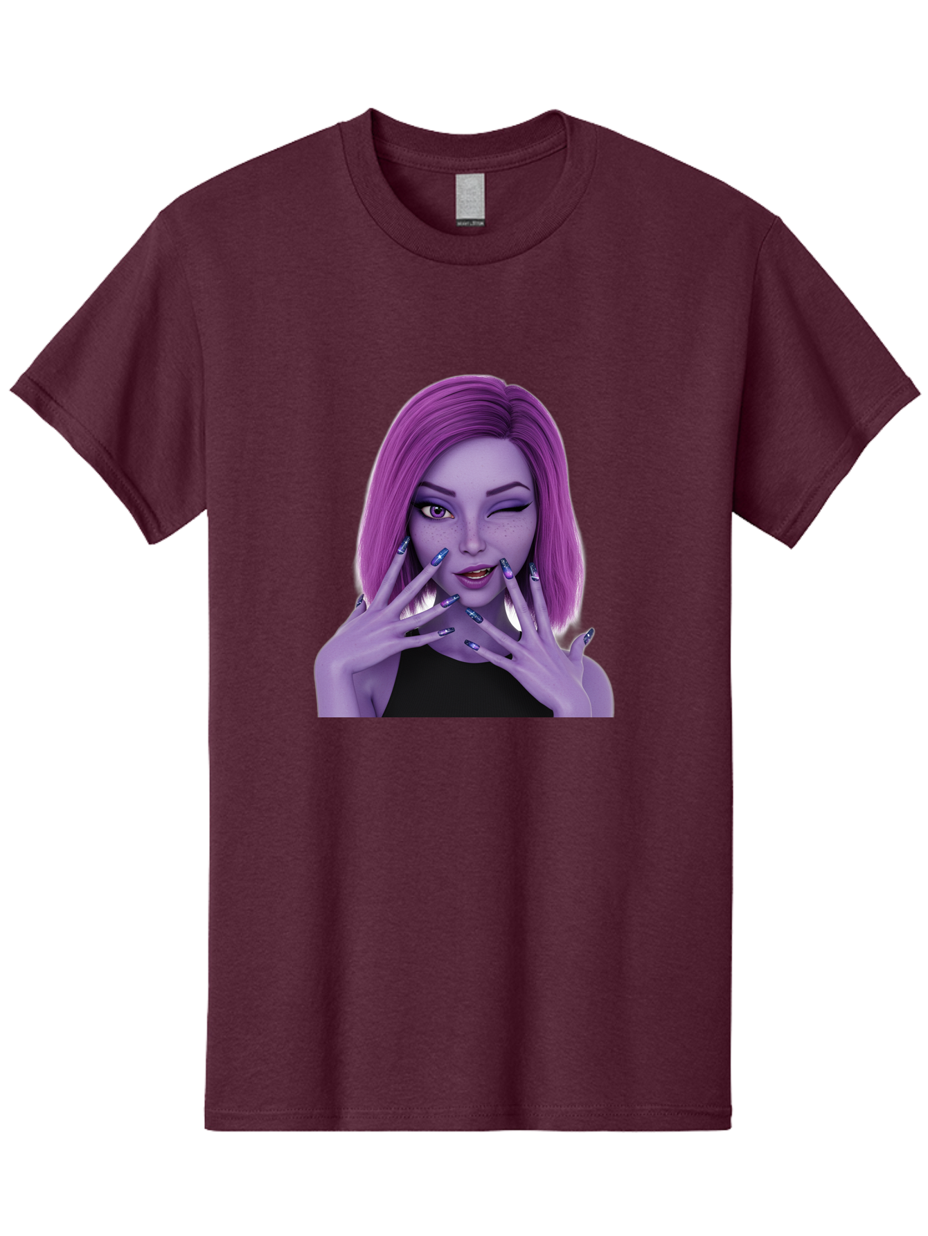 Purple-Woman-Portrait Men'S Graphic Tee, 100% Cotton, Comfortable Casual Summer Wear, Machine Washable, Vintage Camera, Old Camera, Antique Camera, Black Camera, Classic Photography, Photography Equipment, Nostalgic Device, Film Camera, Bal190 11