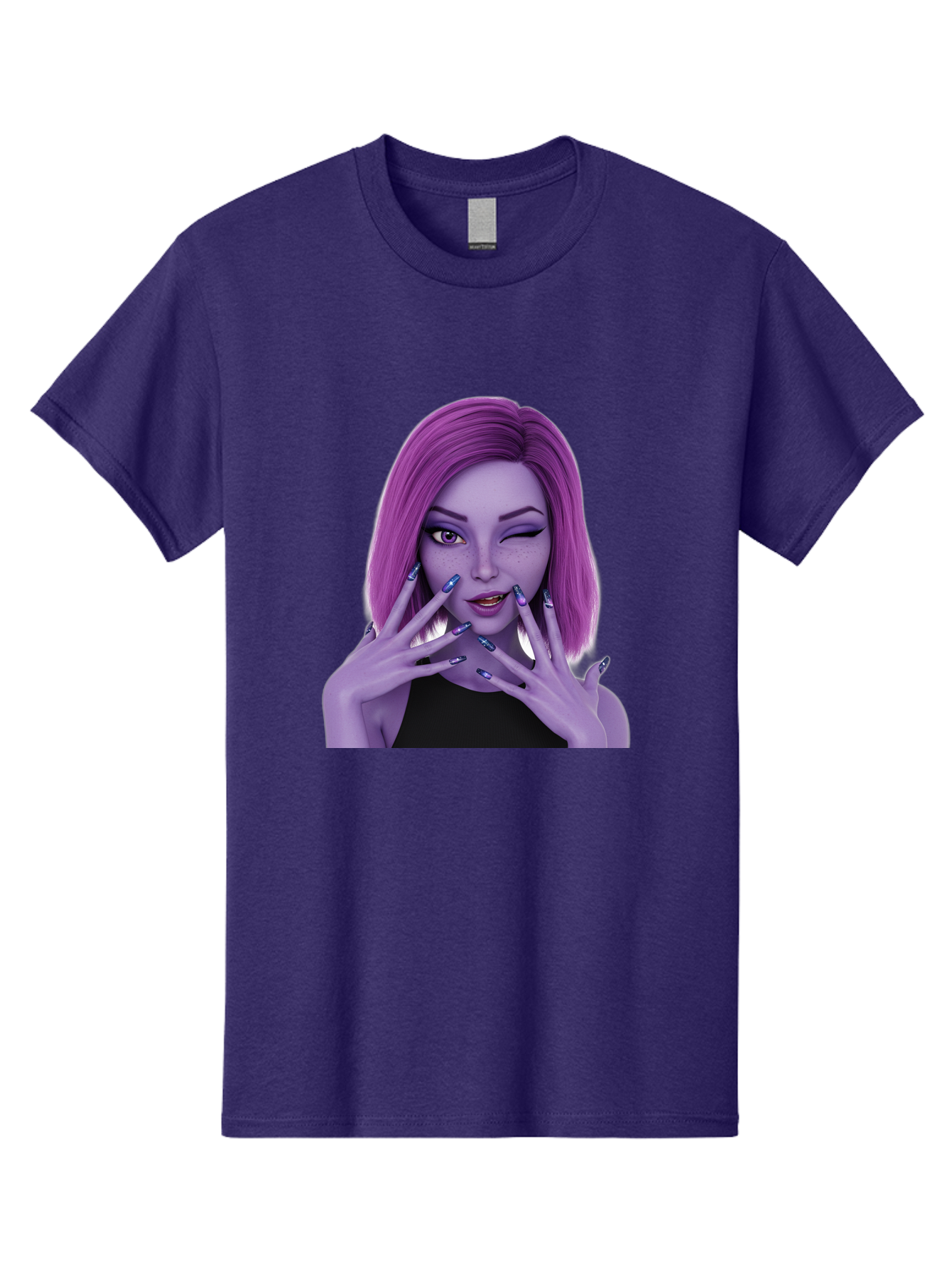 Purple-Woman-Portrait Men'S Graphic Tee, 100% Cotton, Comfortable Casual Summer Wear, Machine Washable, Vintage Camera, Old Camera, Antique Camera, Black Camera, Classic Photography, Photography Equipment, Nostalgic Device, Film Camera, Bal190 8