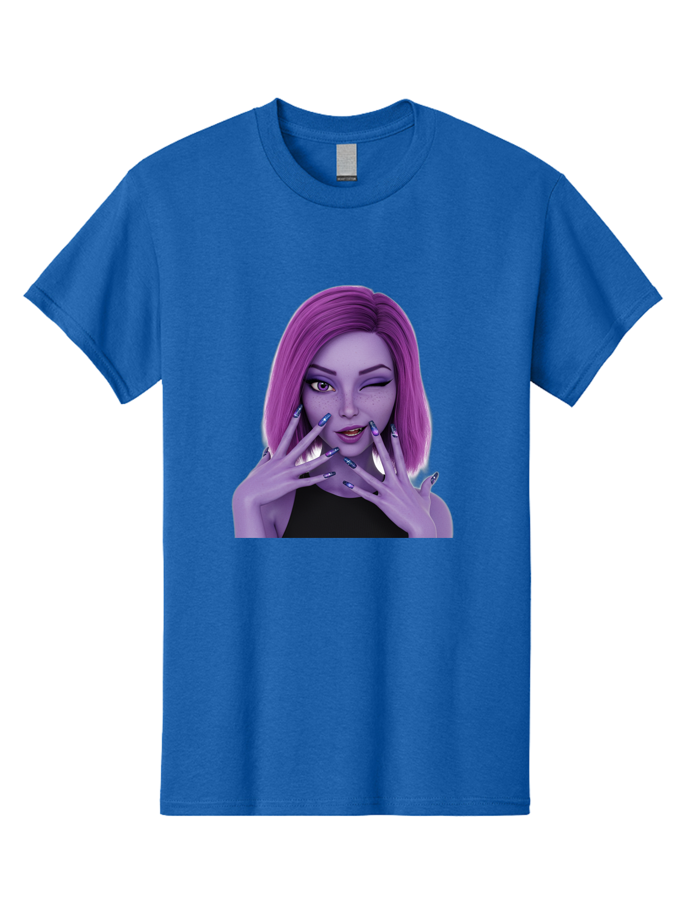 Purple-Woman-Portrait Men'S Graphic Tee, 100% Cotton, Comfortable Casual Summer Wear, Machine Washable, Vintage Camera, Old Camera, Antique Camera, Black Camera, Classic Photography, Photography Equipment, Nostalgic Device, Film Camera, Bal190 7
