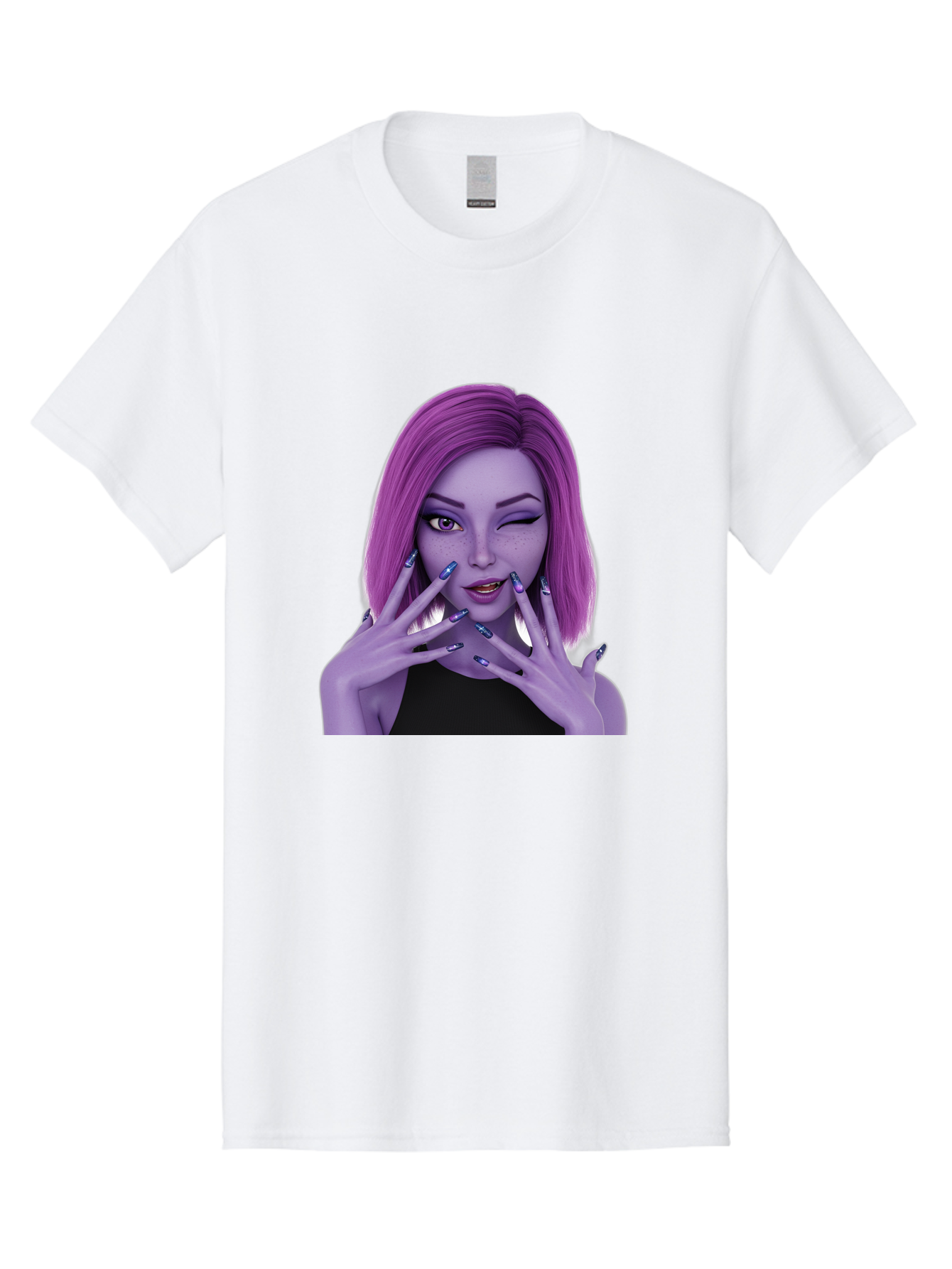 Purple-Woman-Portrait Men'S Graphic Tee, 100% Cotton, Comfortable Casual Summer Wear, Machine Washable, Vintage Camera, Old Camera, Antique Camera, Black Camera, Classic Photography, Photography Equipment, Nostalgic Device, Film Camera, Bal190 15