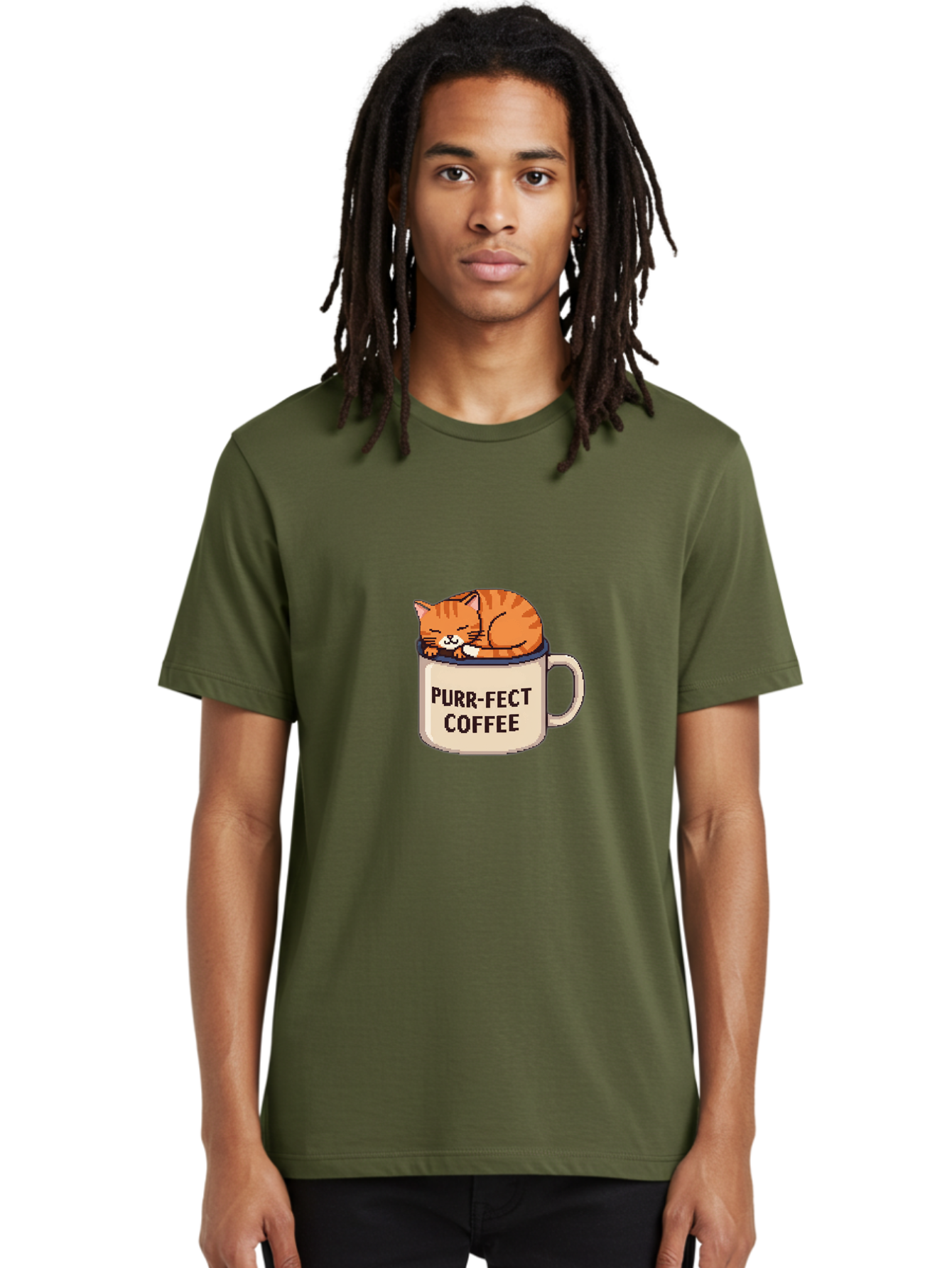 Purr-Fect-Coffee Men'S Graphic Tee, 100% Cotton, Comfortable Casual Summer Wear, Machine Washable, Vintage Camera, Old Camera, Antique Camera, Black Camera, Classic Photography, Photography Equipment, Nostalgic Device, Film Camera, Camera Art Bal191 30
