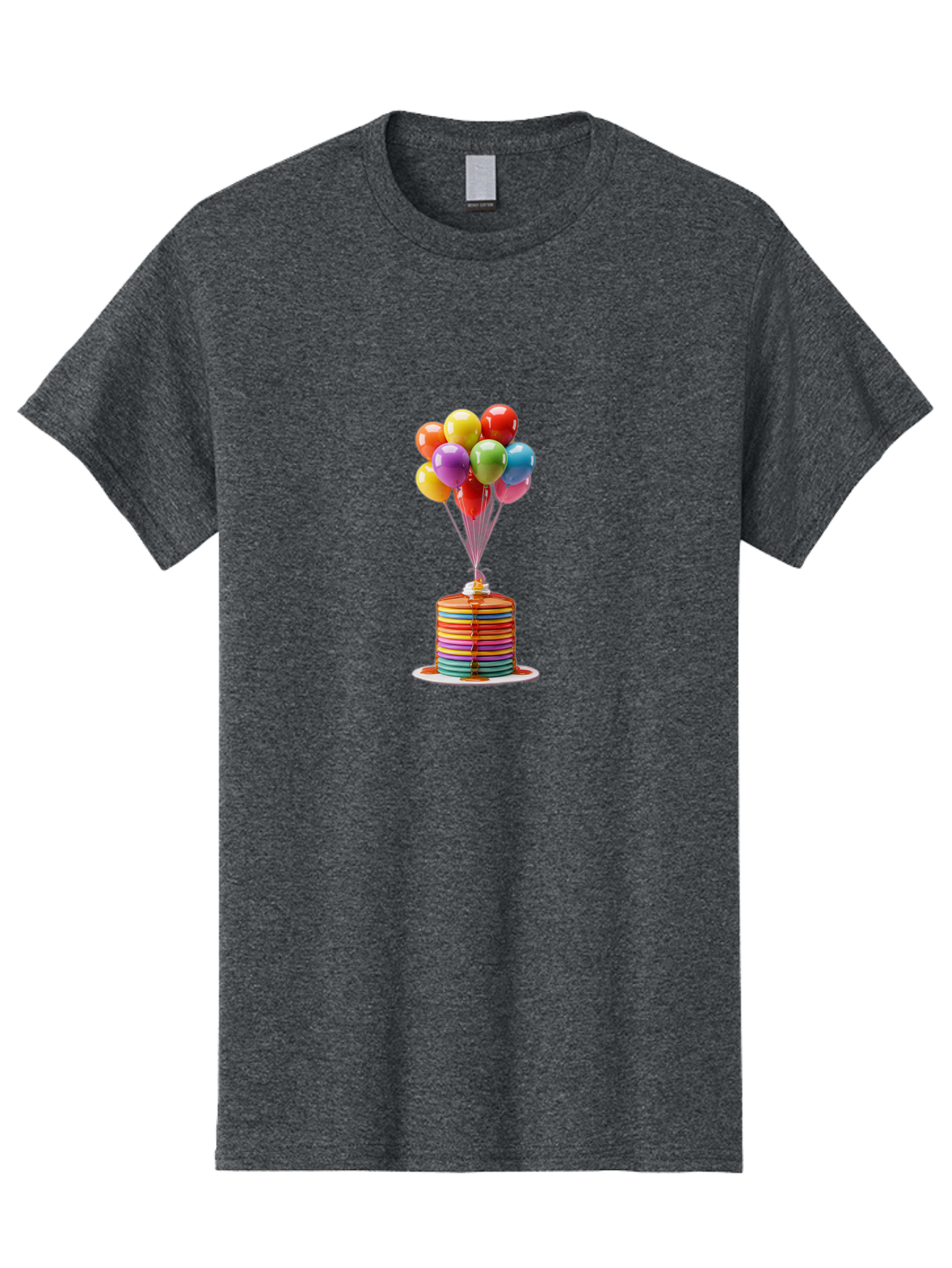 Rainbow-Cake-With-Balloons Men'S Graphic Tee, 100% Cotton, Comfortable Casual Summer Wear, Machine Washable, Vintage Camera, Old Camera, Antique Camera, Black Camera, Classic Photography, Photography Equipment, Nostalgic Device, Film Camera, Bal196 15