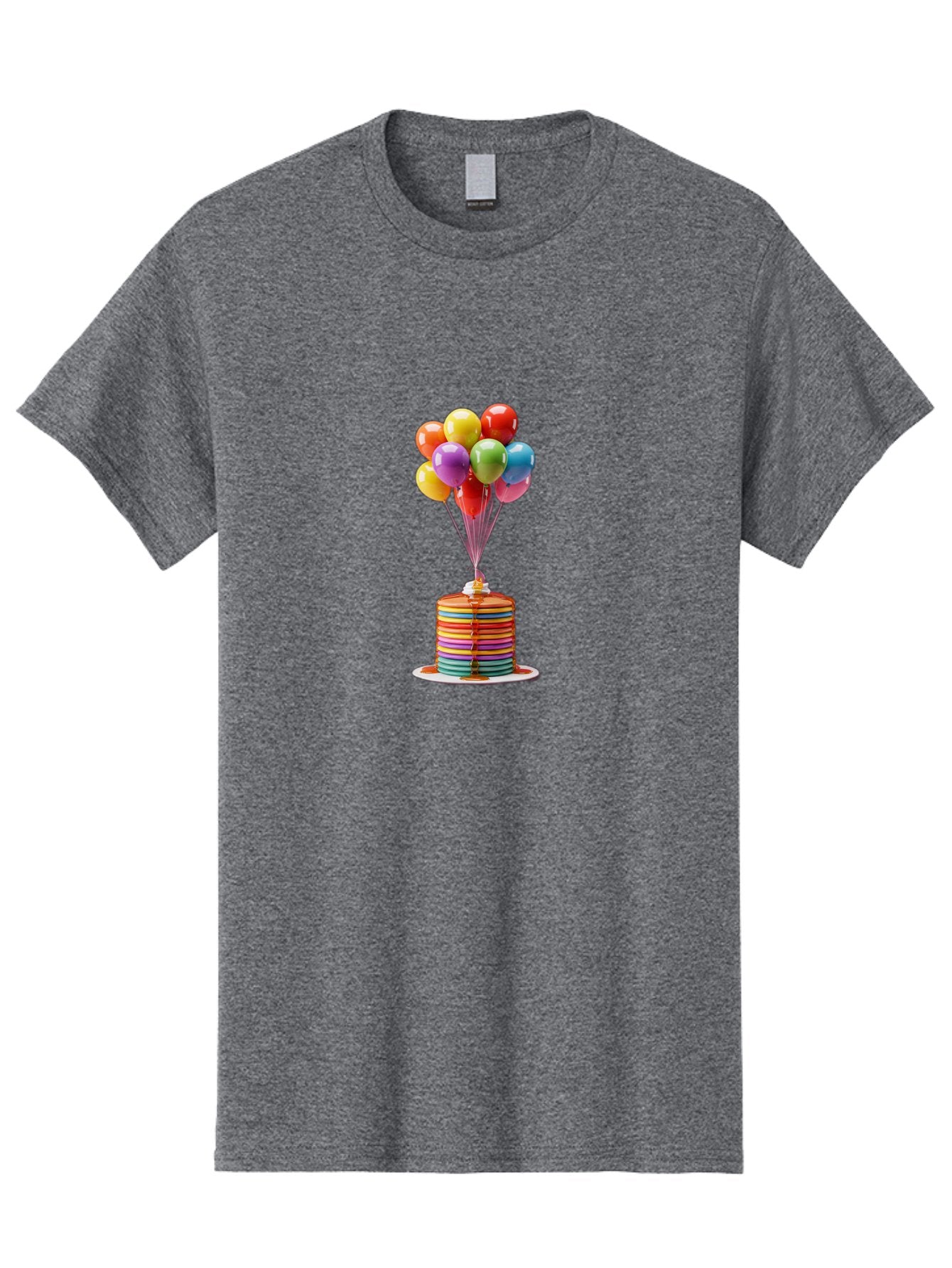 Rainbow-Cake-With-Balloons Men'S Graphic Tee, 100% Cotton, Comfortable Casual Summer Wear, Machine Washable, Vintage Camera, Old Camera, Antique Camera, Black Camera, Classic Photography, Photography Equipment, Nostalgic Device, Film Camera, Bal196